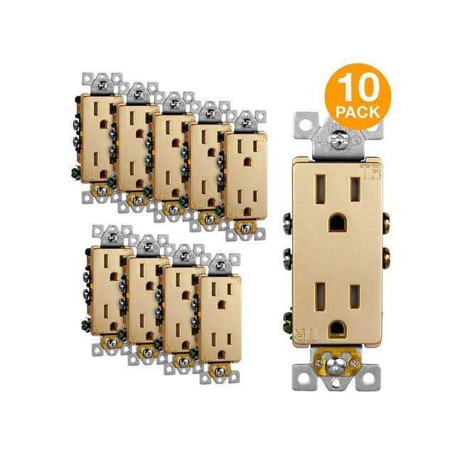 Enerlites Elite Series Decorator Receptacle Child Safe Tamper-Resistant Outlet - Inhomebuy