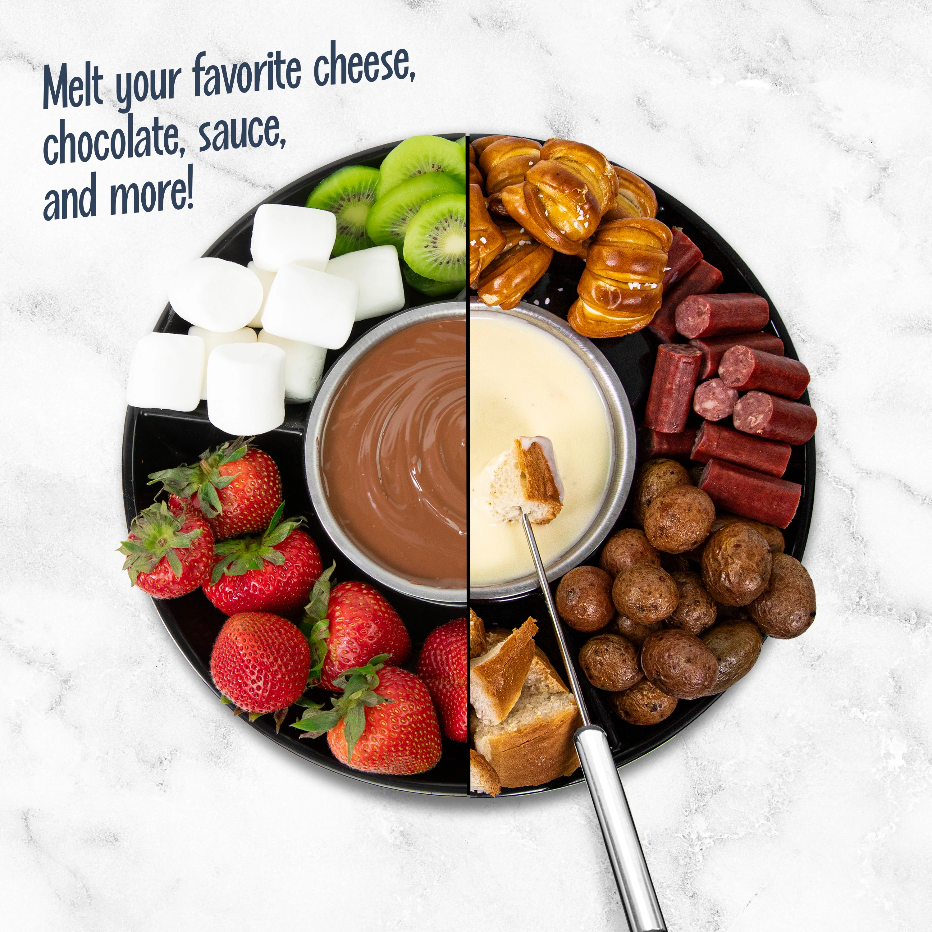 10-Ounce Electric Fondue Party Set - Inhomebuy
