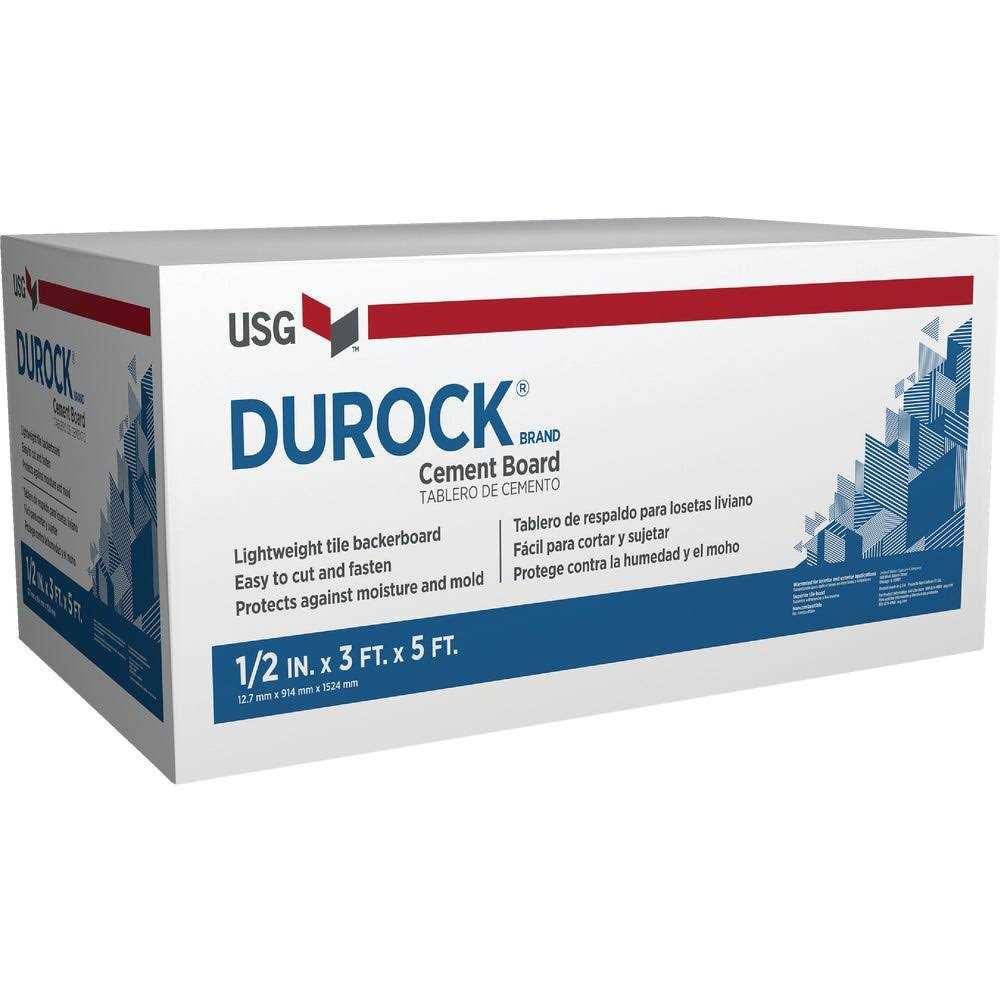 Durock 1/4 in. x 3 x 5 ft. Interior Cement Board - Inhomebuy