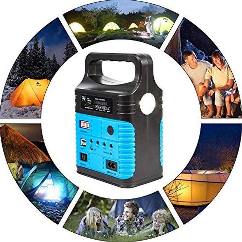 UPEOR Solar Generator Portable Power Station 8000mAh Solar Power Generator with Solar Panel,MP3&FM Radio,Bluetooth,3 Sets LED Li - Inhomebuy