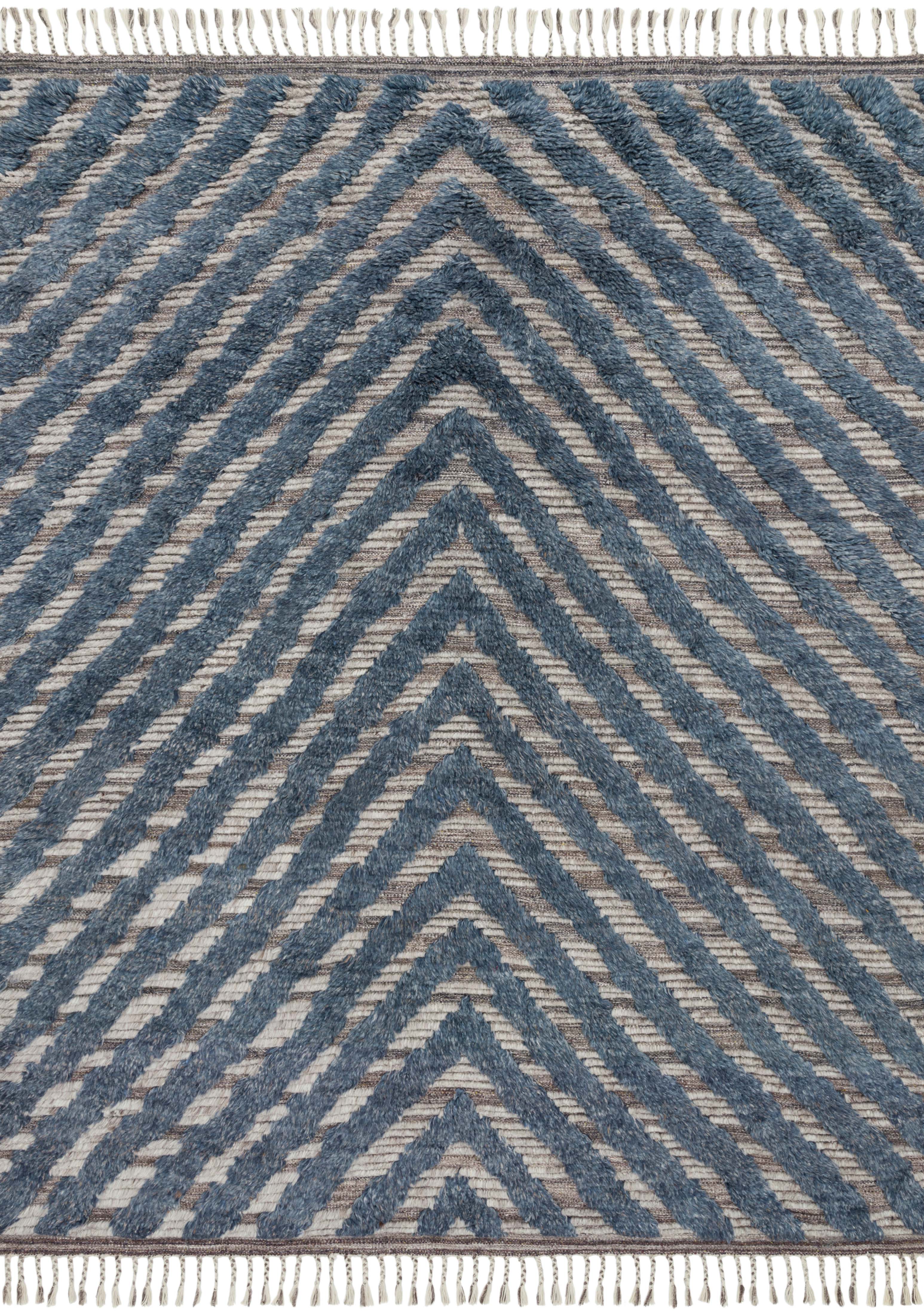 Loloi Rugs Khalid Collection Rug in Blue, Pewter - 8'6