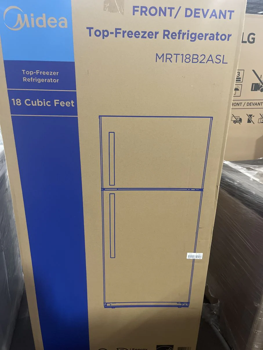 Midea 30 in. 18 cu. ft. Stainless Steel Top Mount Refrigerator - MRT18B2ASL - Inhomebuy