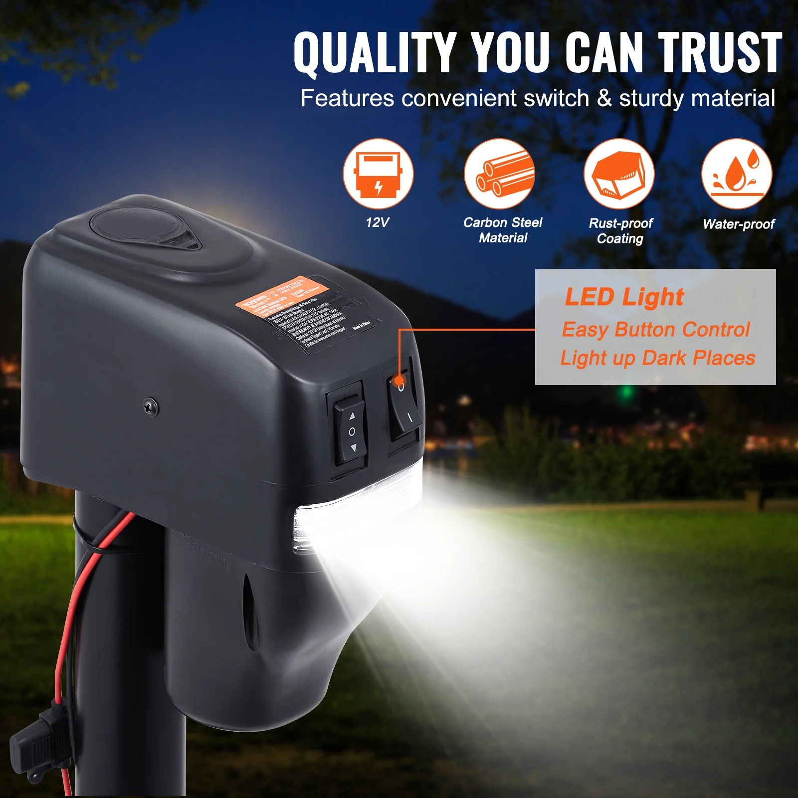 BENTISM Electric Trailer Jack 4000 lbs Power Tongue Jack for RV Trailer & Camper - Inhomebuy