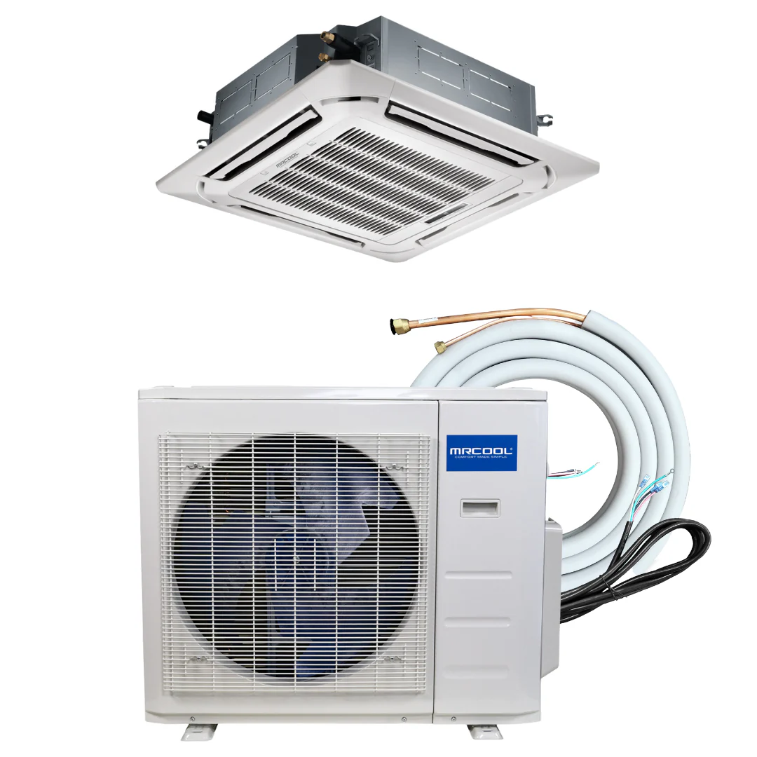 MRCOOL Olympus Mini Split - 18K BTU Ductless Ceiling Cassette, Heat Pump and 16 ft. Flared Lineset, OLY18-C-1-18-16 - Inhomebuy