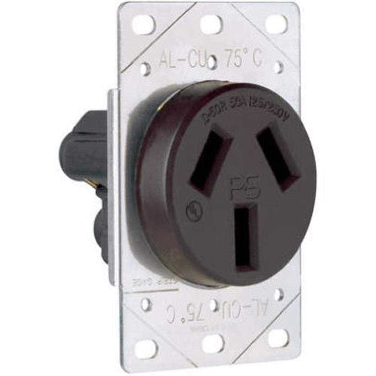 Pass & Seymour 3861CC5 30/50A Blk Range Plug - Inhomebuy