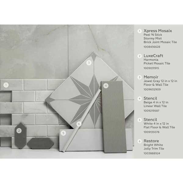 Daltile Memoir Jewel 12 in. x 12 in. Glazed Ceramic Floor and Wall Tile - Inhomebuy