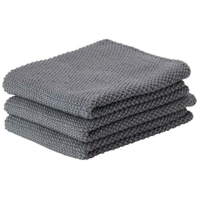 Dish Cloth 3pcs Cool Grey 27x27cm - Inhomebuy