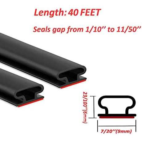 Weather Stripping Door Seal Strip,Self-Adhesive Rubber D-Shape Door Weather Stripping Sealers for Door Frame Window Insulation Large Gap - Inhomebuy