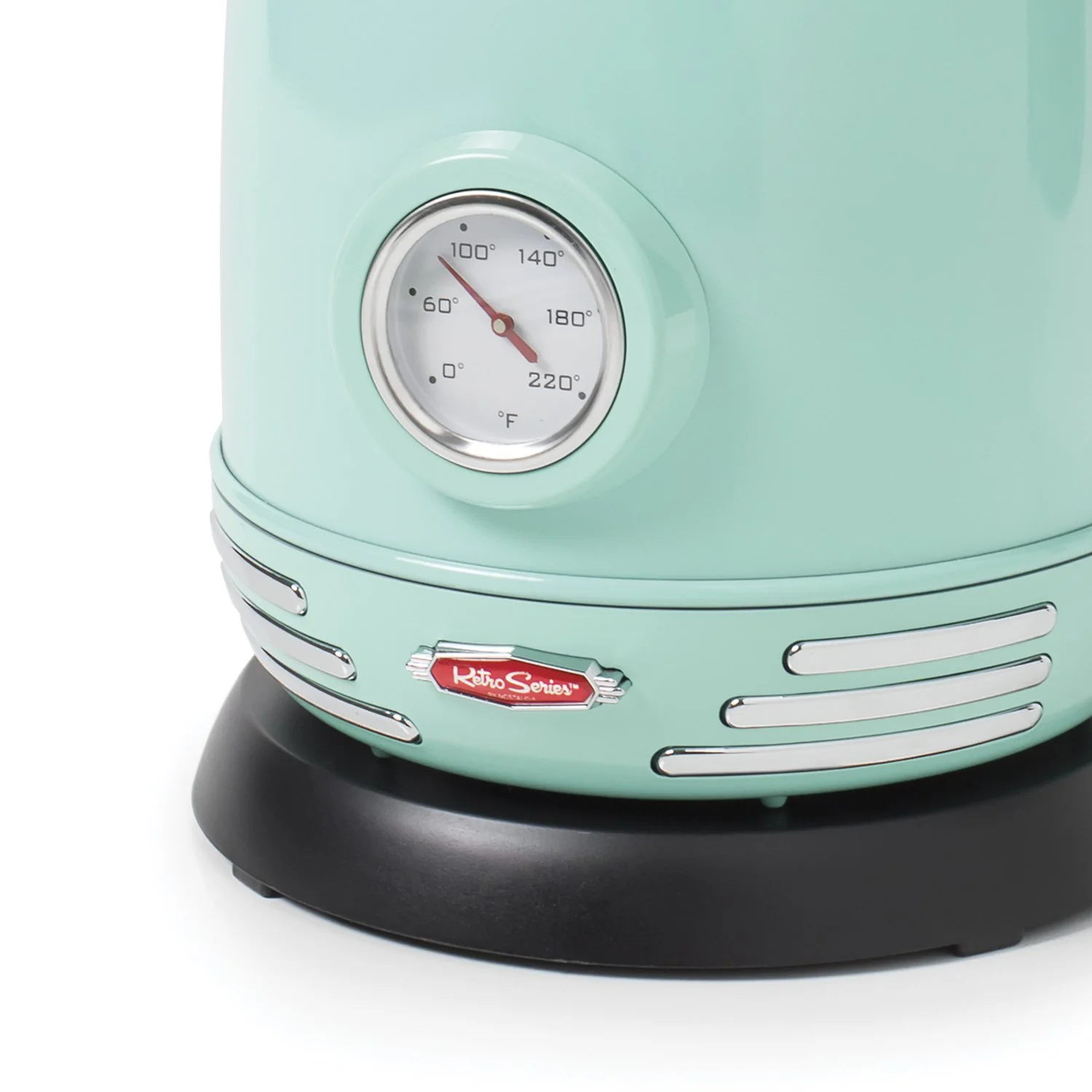 Retro 1.7-Liter Stainless Steel Electric Water Kettle with Strix Thermostat, Aqua - Inhomebuy