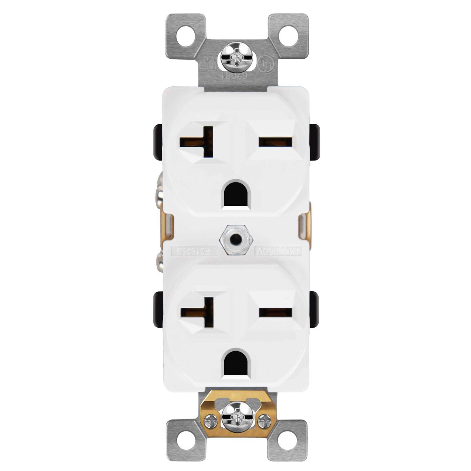 Enerlites Duplex Outlets and Wall Plates Bundle Tamper-resistant Electrical Receptacle 61580-TR-WWP - Inhomebuy