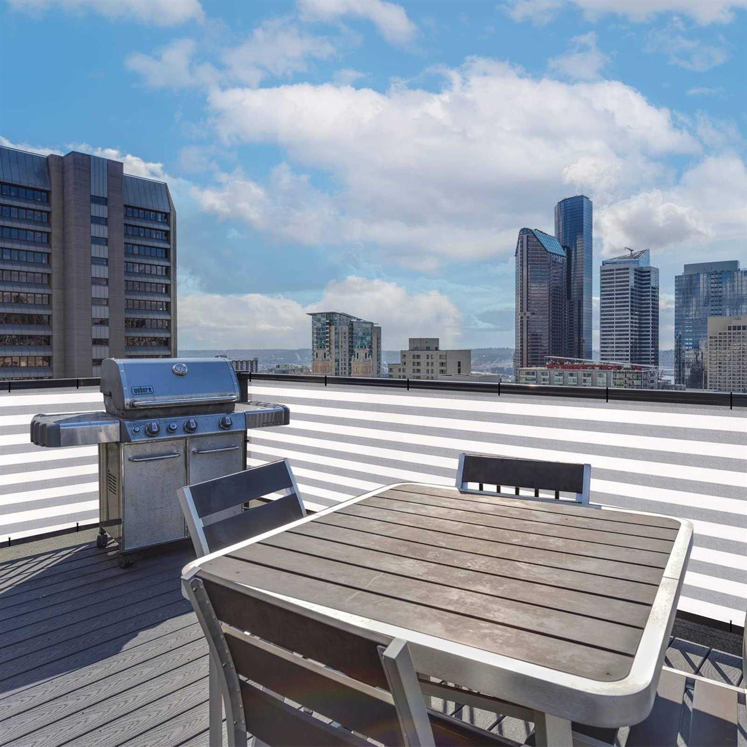 Sunlax 3’x10′ Balcony Privacy Screen Fence Windscreen Cover Fabric Shade Netting Mesh Cloth With Grommets Uv Protection for Patio - Inhomebuy