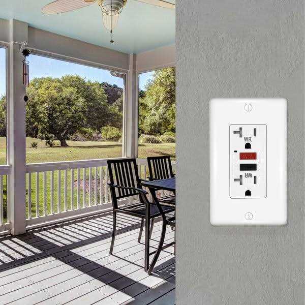 Faith 20A Gfci Outlet Slim GFI Receptacle with Wall Plate - Inhomebuy