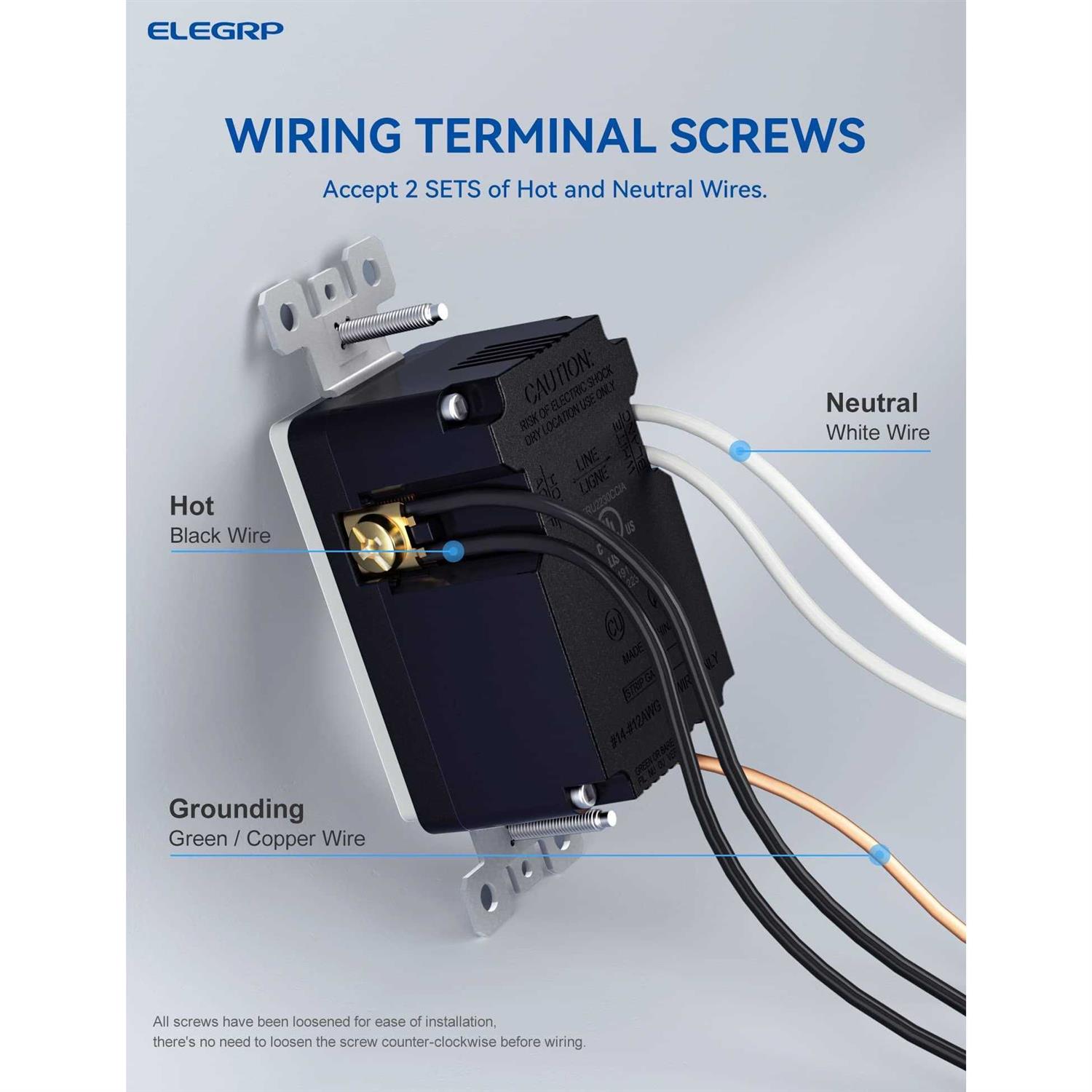 ELEGRP 30-Watt 15 Amp 3-Port Type C and Dual Type A USB Duplex Wall Outlet R1815D60AAC-WH6 - Inhomebuy