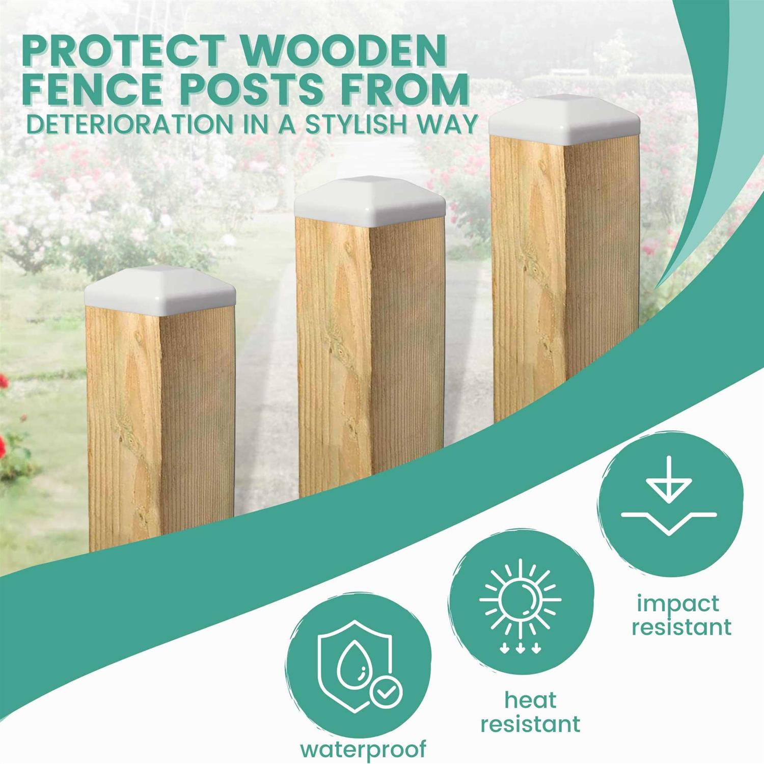 Tongass 4×4 Fence Post caps Made from Black Durable Plastic - Inhomebuy