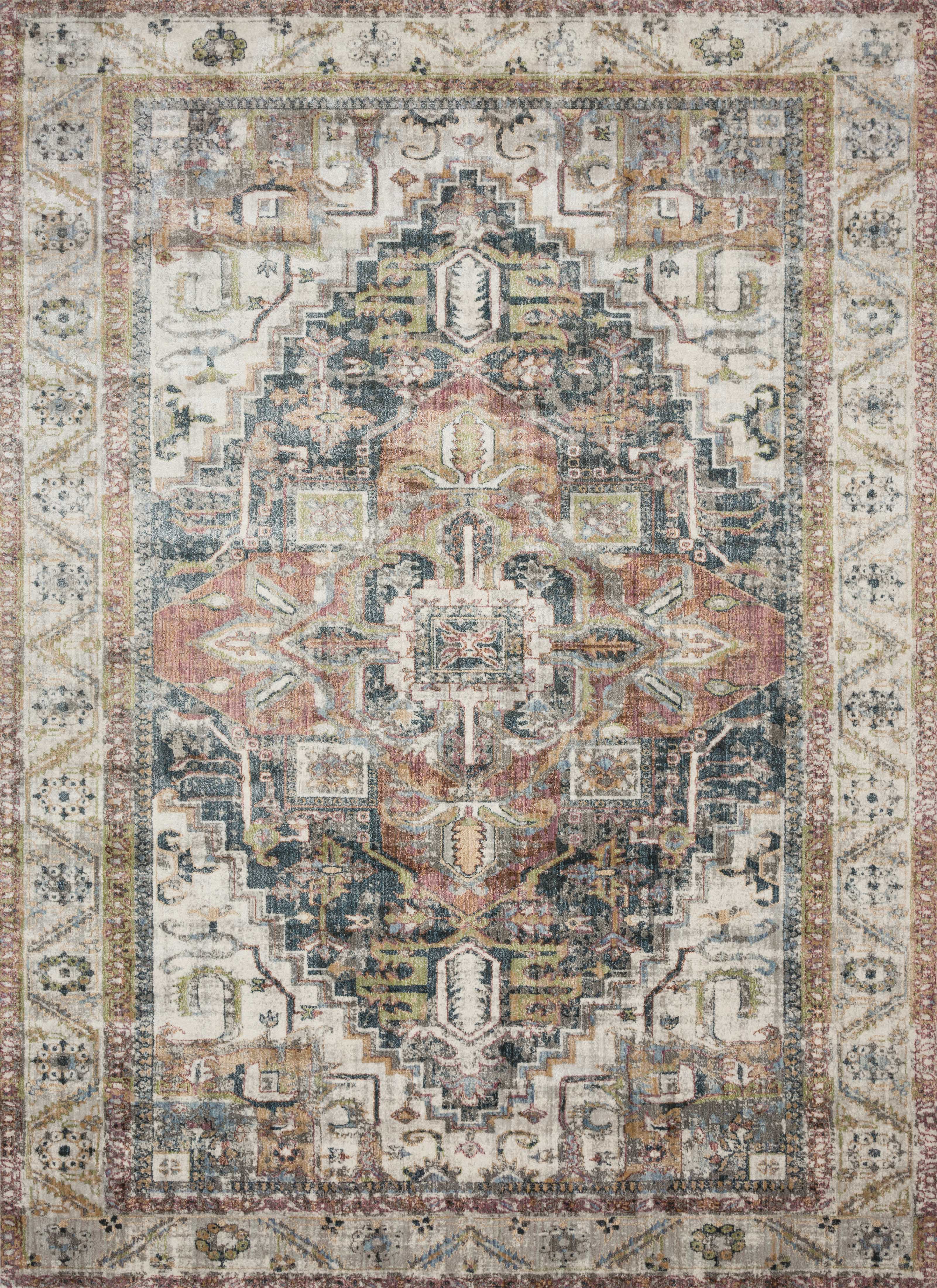 Loloi Rugs Anastasia Collection Rug in Ivory, Multi - 13' x 18', ANASAF-23IVMLD0I0 - Inhomebuy