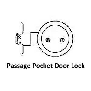 Kwikset Round Passage Pocket Door Lock 334-514 - Inhomebuy