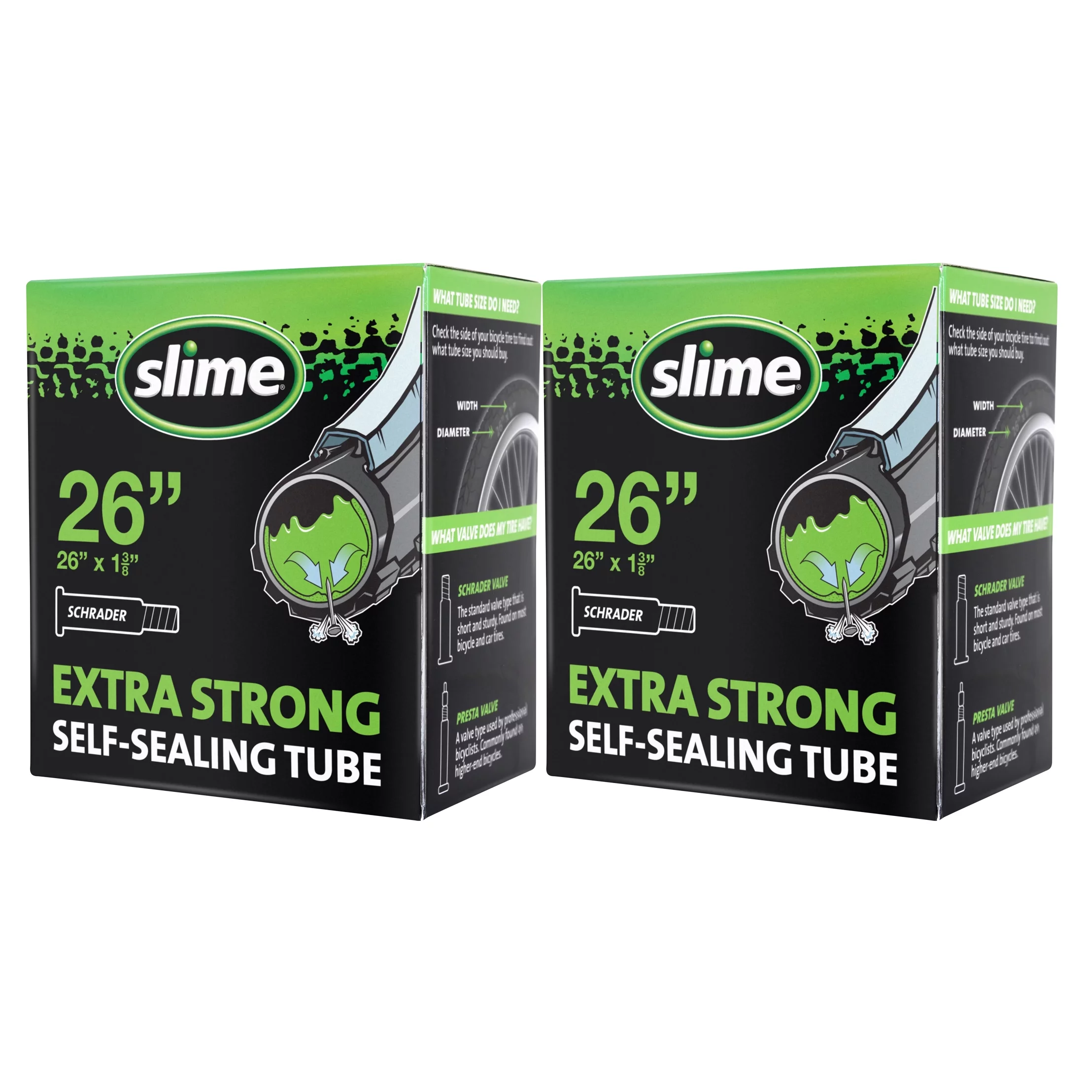 Slime Extra Strong Self-Sealing Bicycle Tube Schrader 1 3/8