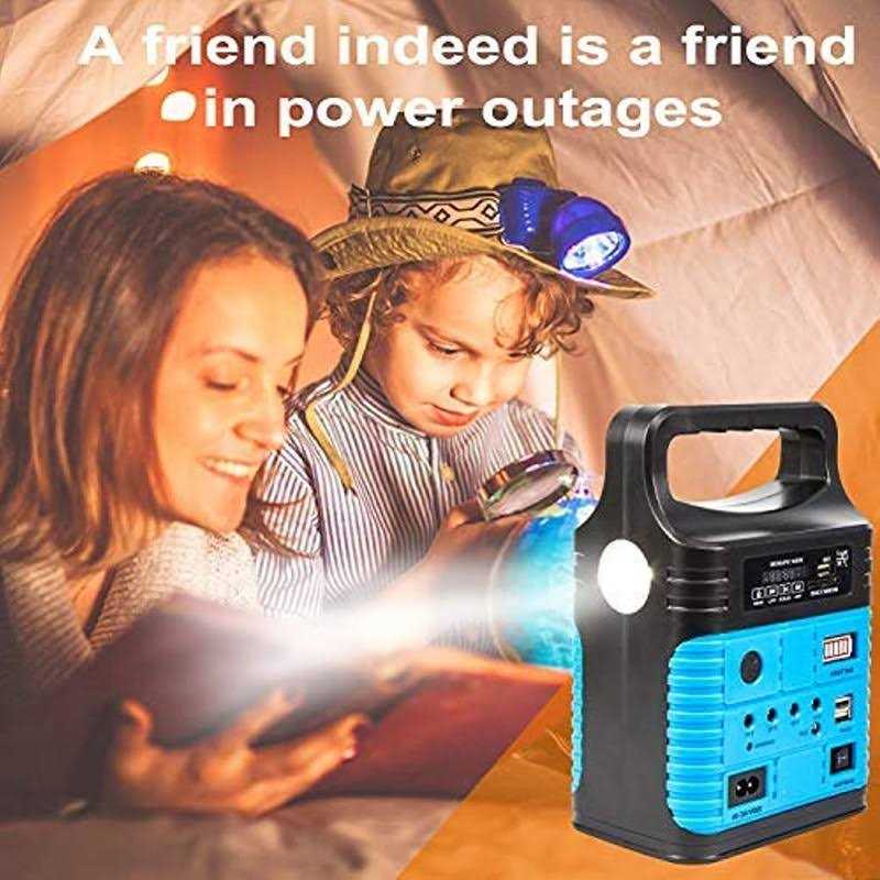 UPEOR Solar Generator Portable Power Station 8000mAh Solar Power Generator with Solar Panel,MP3&FM Radio,Bluetooth,3 Sets LED Li - Inhomebuy