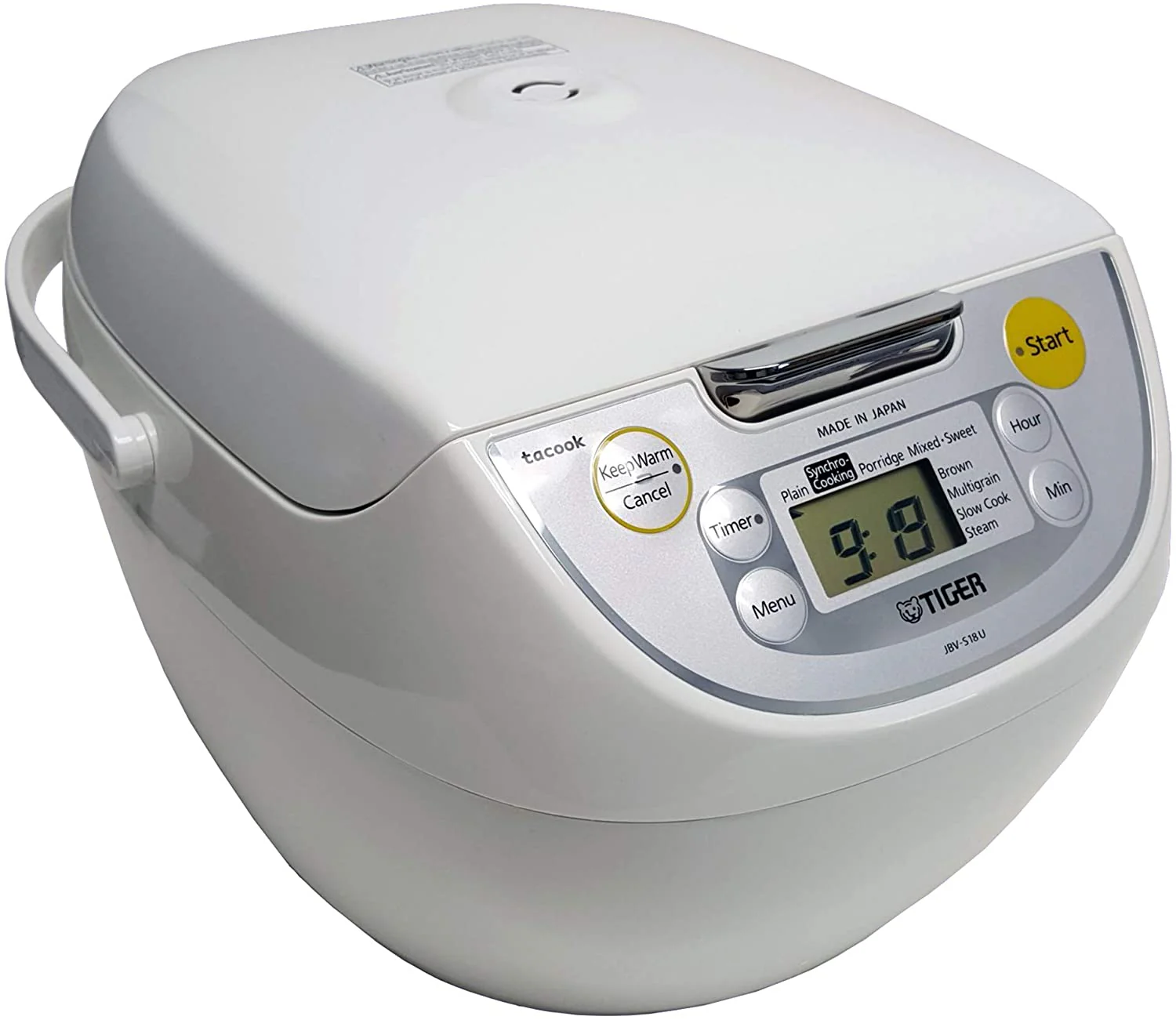Tiger Rice Cooker: 10 cup, multi-function, white | JBV-S18U - Inhomebuy