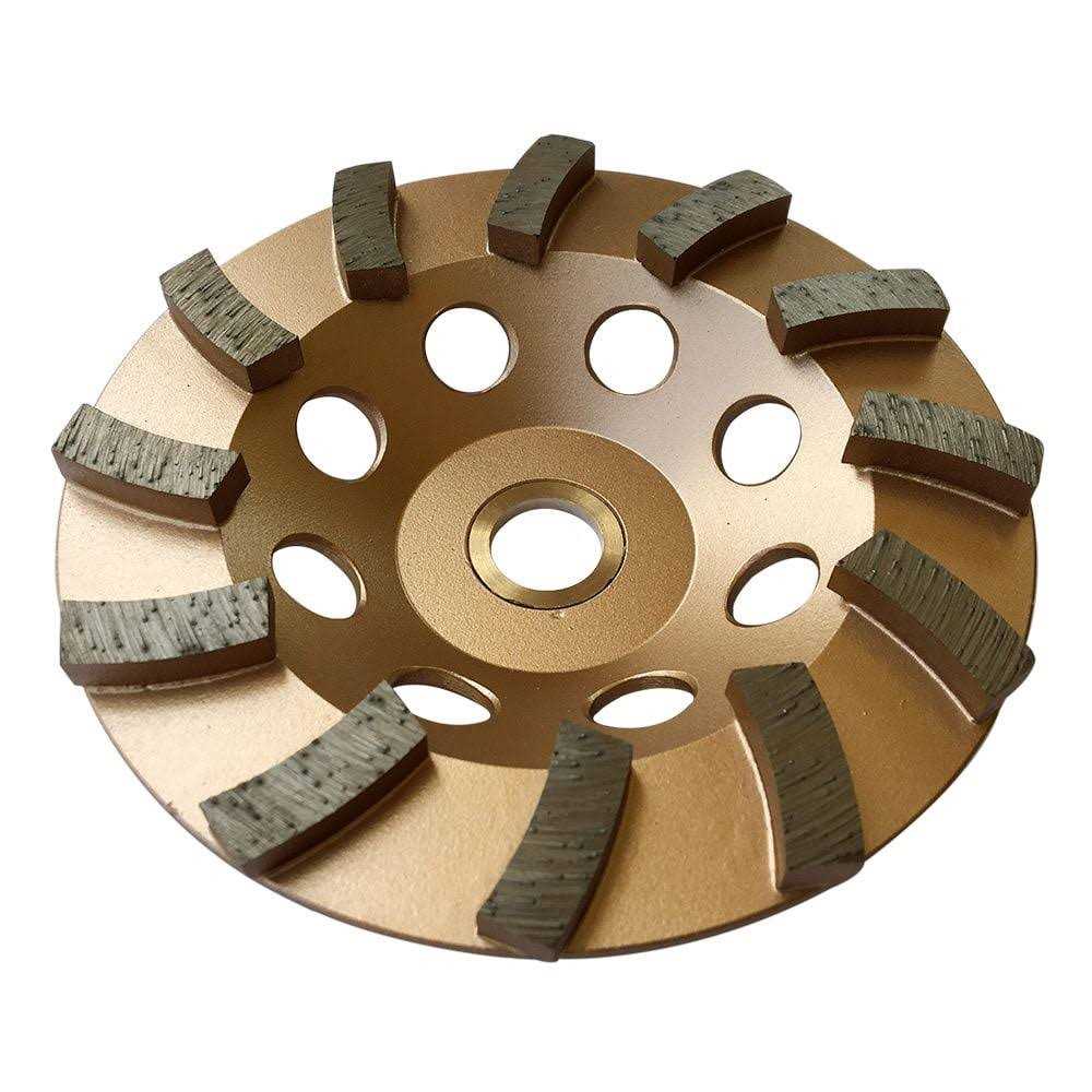 EDiamondTools 7 Diamond Grinding Wheels for Concrete or Masonry 12 Turbo Segments - Inhomebuy