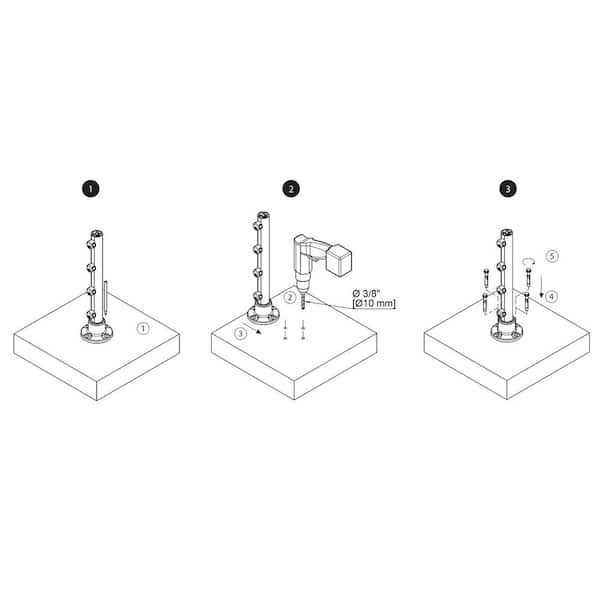 Dolle Prova Finished Beech Wood 79 in. Long Handrail Kit - Inhomebuy