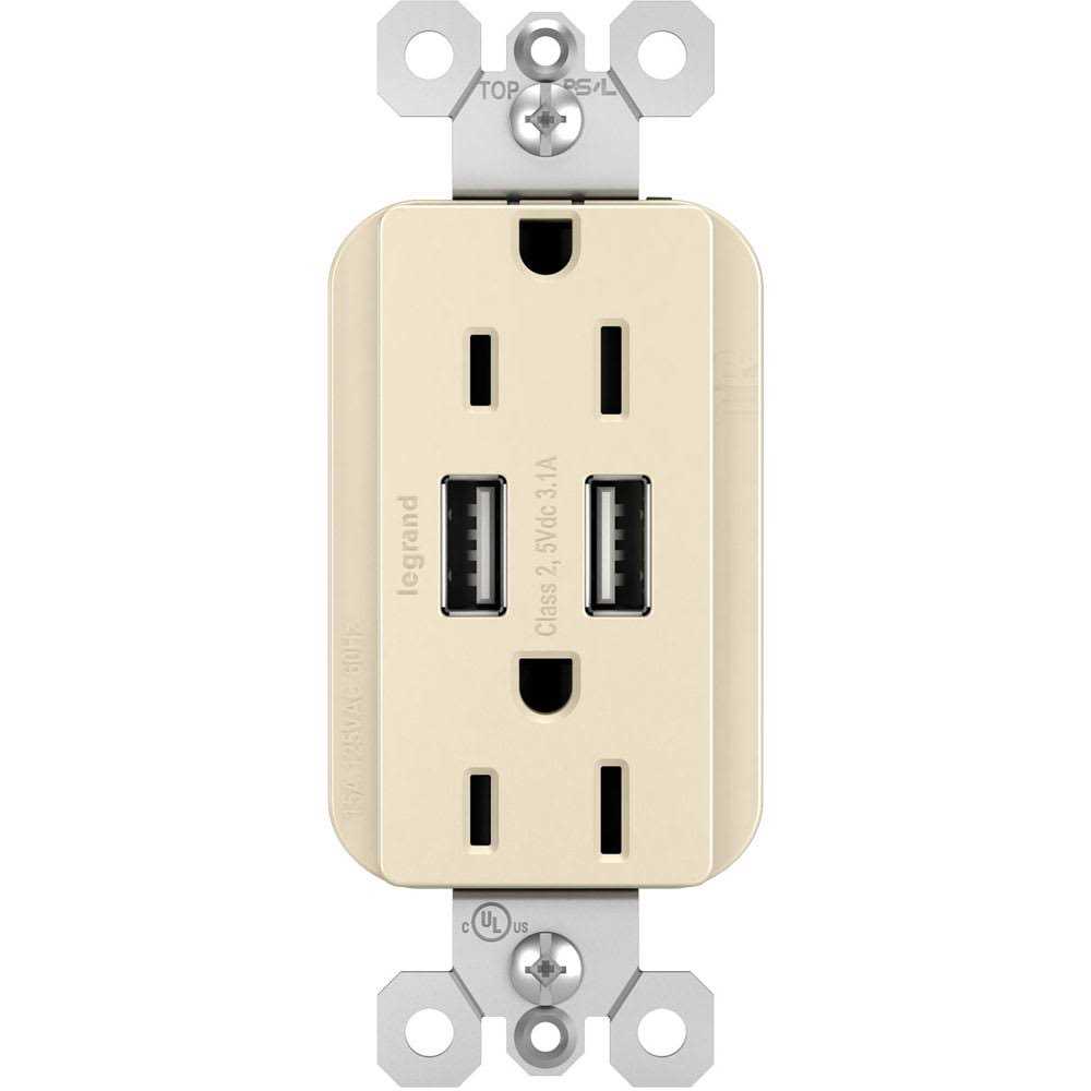 Pass & Seymour Decorator Tamper-Resistant Receptacle. 15 Amp 885TR - Inhomebuy