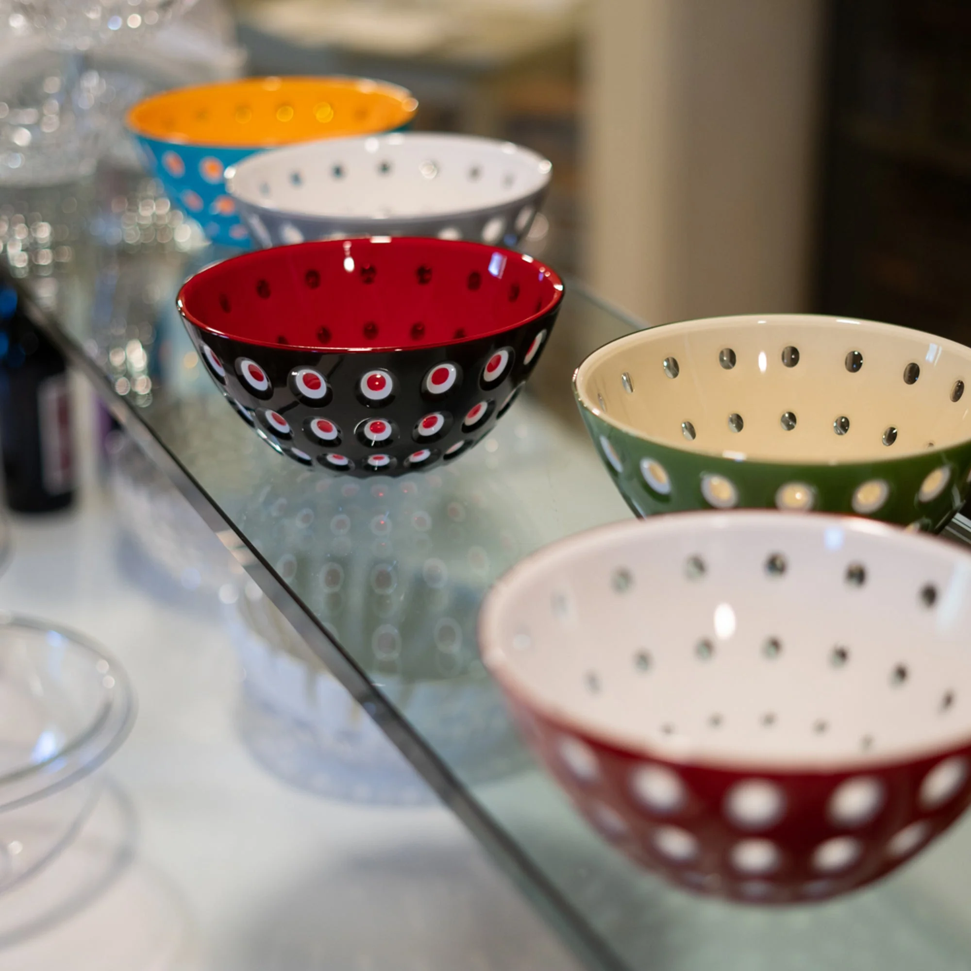 Bowl 20cm LE MURRINE Blue/White/Orange - Inhomebuy