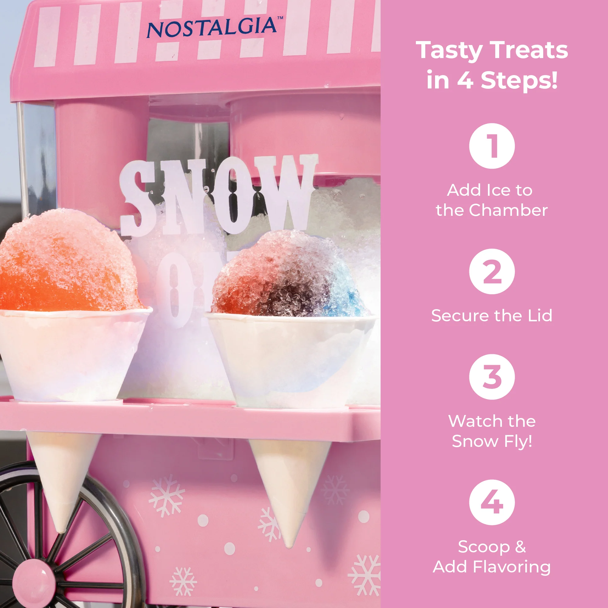 Vintage Snow Cone Maker, Pink - Inhomebuy