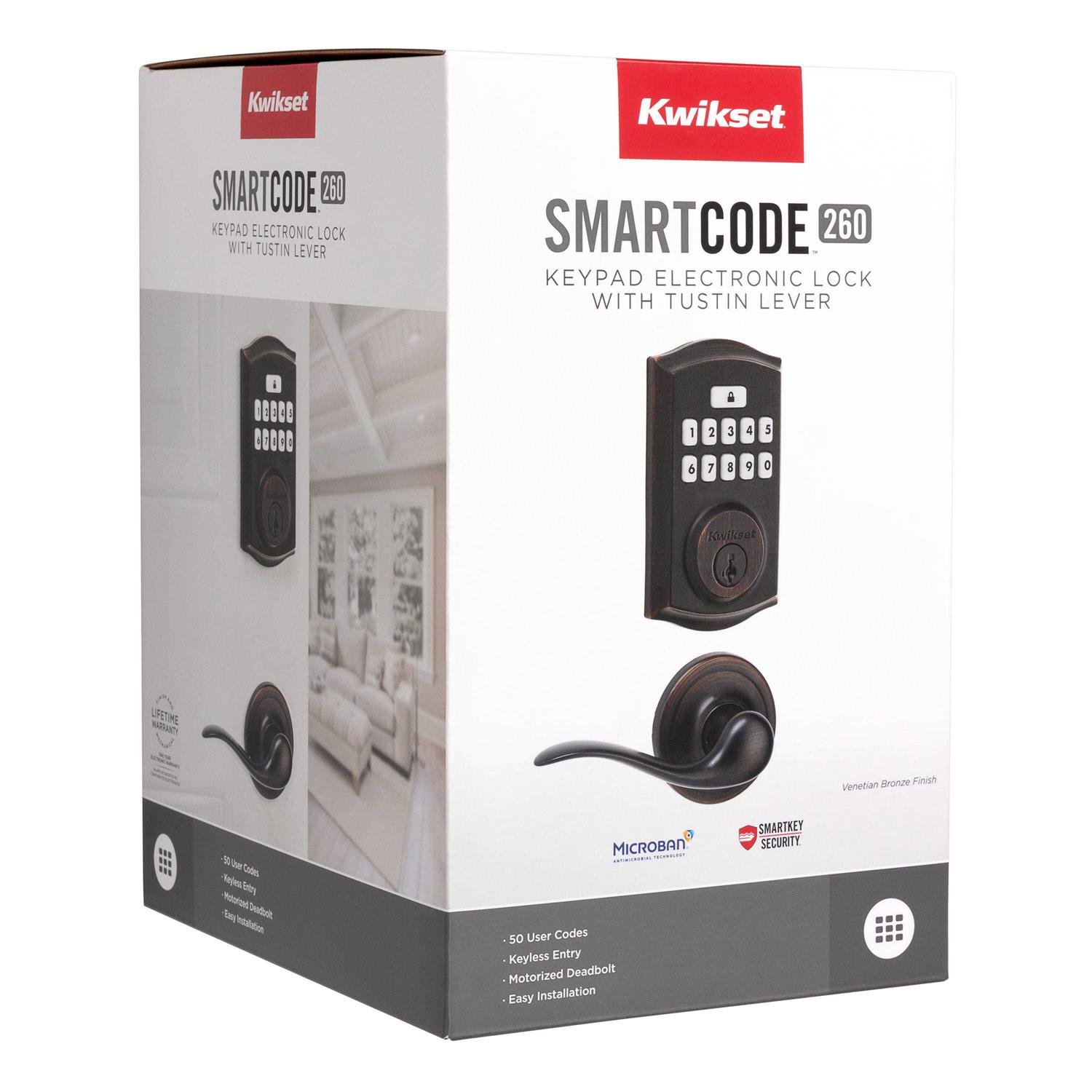 Kwikset Signature Series SmartCode Deadbolts Touchpad Single Cylinder Smartkey Electronic Deadbolt Lighted Keypad 99690 - Inhomebuy