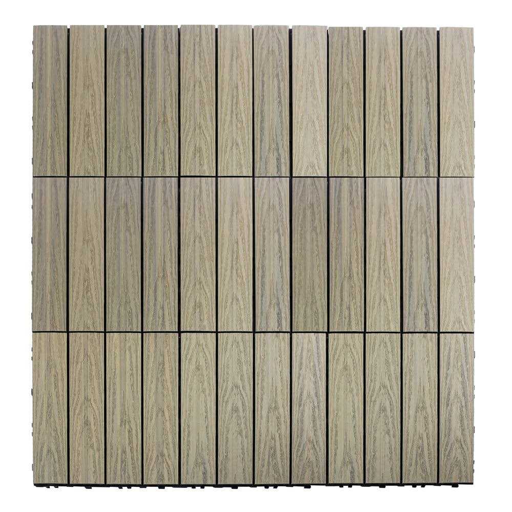NewTechWood UltraShield Naturale 1& x 1& Outdoor Composite Quick Deck Tile - Inhomebuy