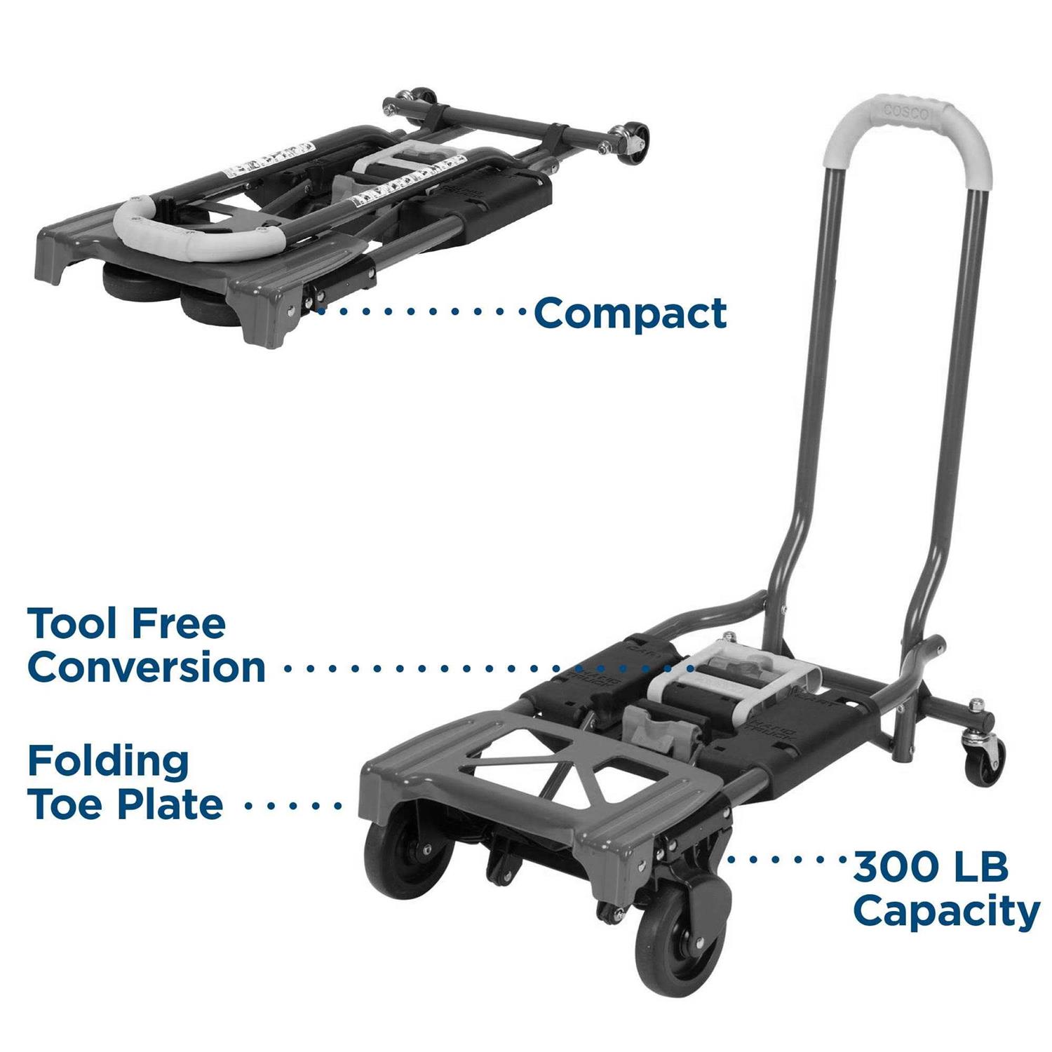 Cosco 12222PBG1E Multi-Position Folding Hand Truck - Inhomebuy