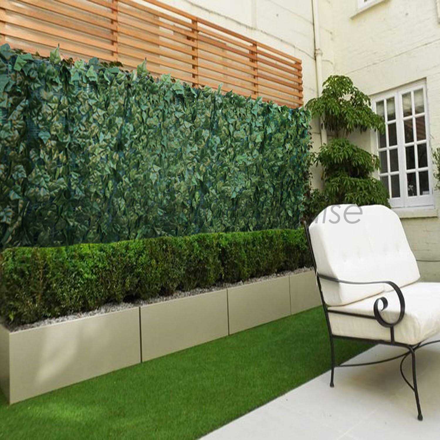 Patio Paradise Faux Ivy Privacy Fence Screen with Mesh Back-Artificial Leaf Vine Hedge Outdoor Decor-Garden Backyard Decoration - Inhomebuy