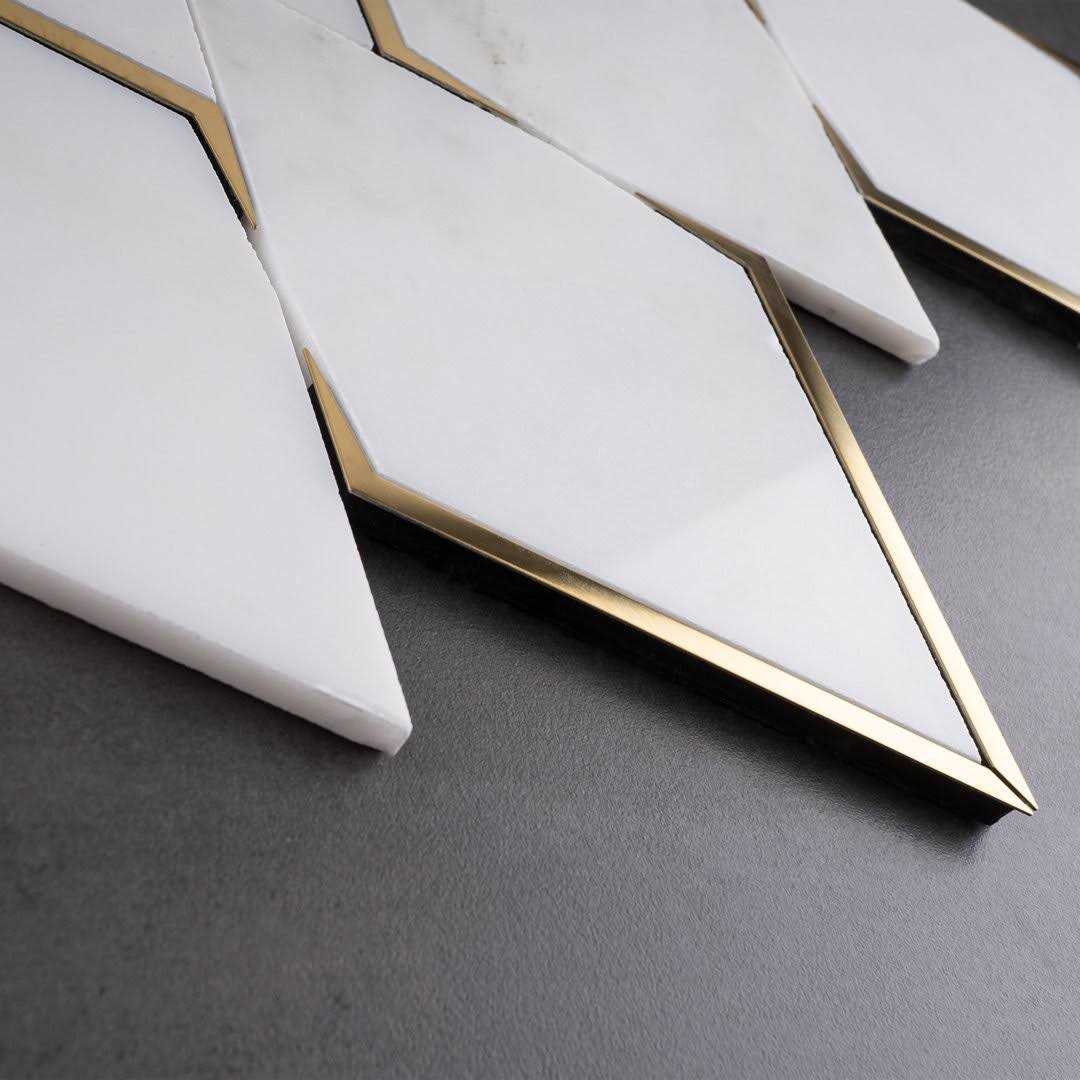 Natural Bianco 3 x 3 Marble Honeycomb Mosaic Wall Tile Supreme Tile - Inhomebuy