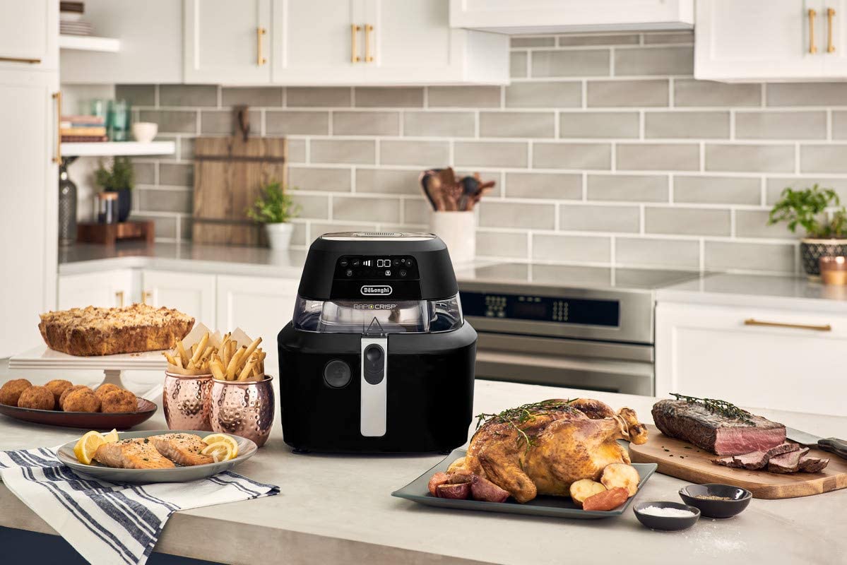 DeLonghi Rapid Crisp Air Fryer: 5Qt, digital controls, 360° view, black | FH2394BK - Inhomebuy