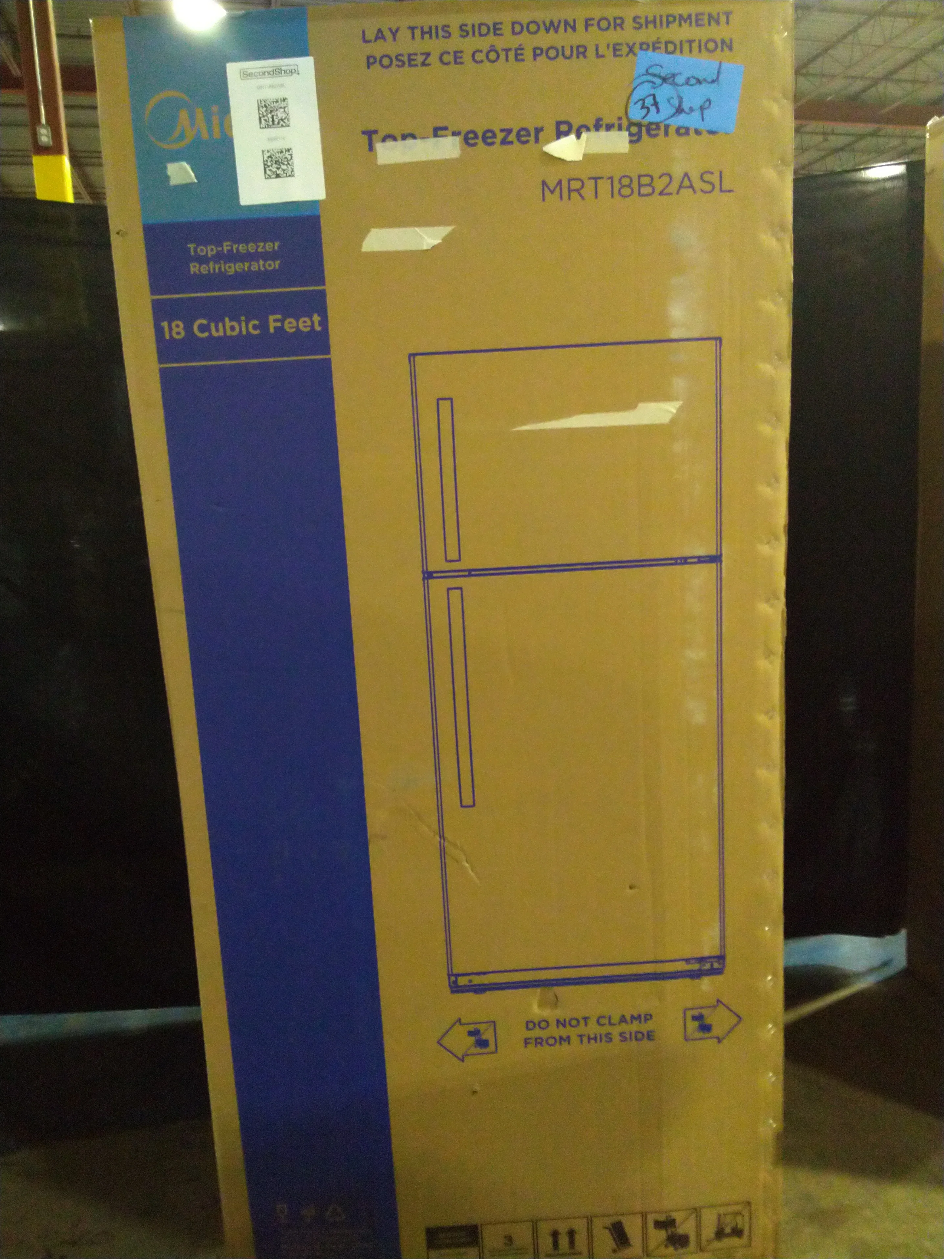 Midea 30 in. 18 cu. ft. Stainless Steel Top Mount Refrigerator - MRT18B2ASL - Inhomebuy