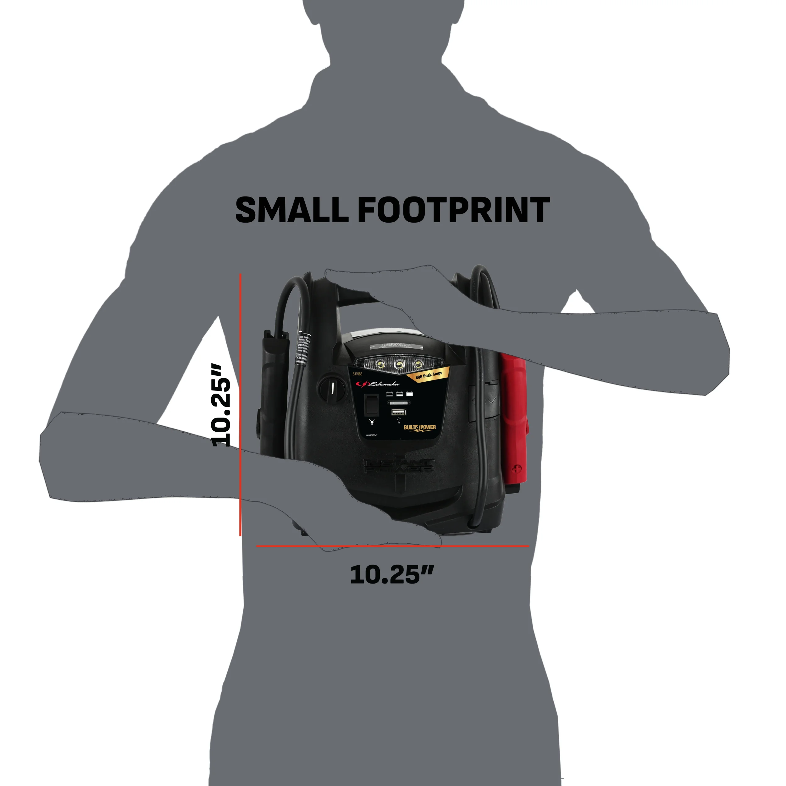 Schumacher SJ1583 Portable Power Station, 800A Jump Starter – 150-PSI Air Compressor, New in Box - Inhomebuy