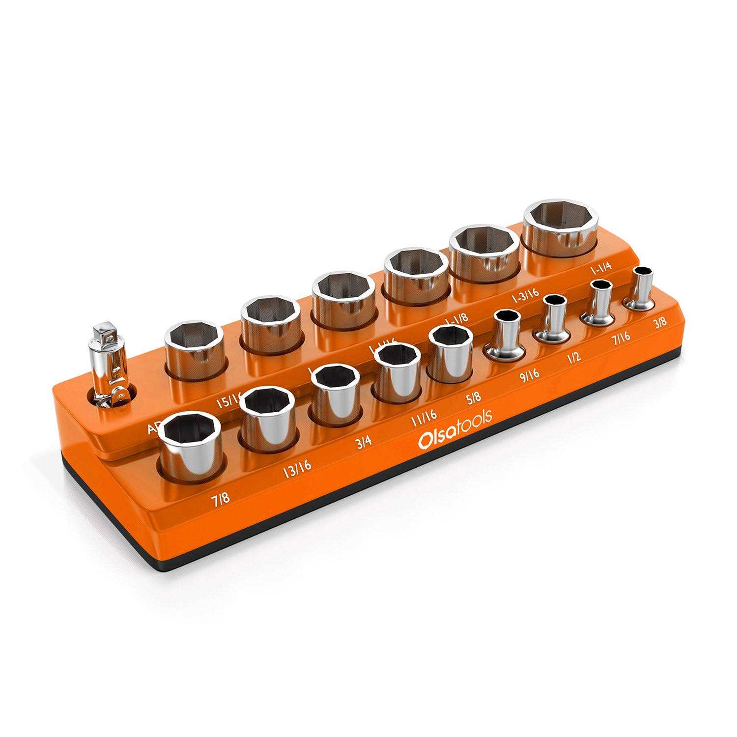 Olsa Tools Magnetic Socket Organizer Socket Holder 1/2-Inch Drive - Inhomebuy