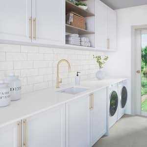 Daltile LuxeCraft Glossy 4-1/4 in. x 12-7/8 in. Glazed Ceramic Wave Crest Wall Tile - Inhomebuy