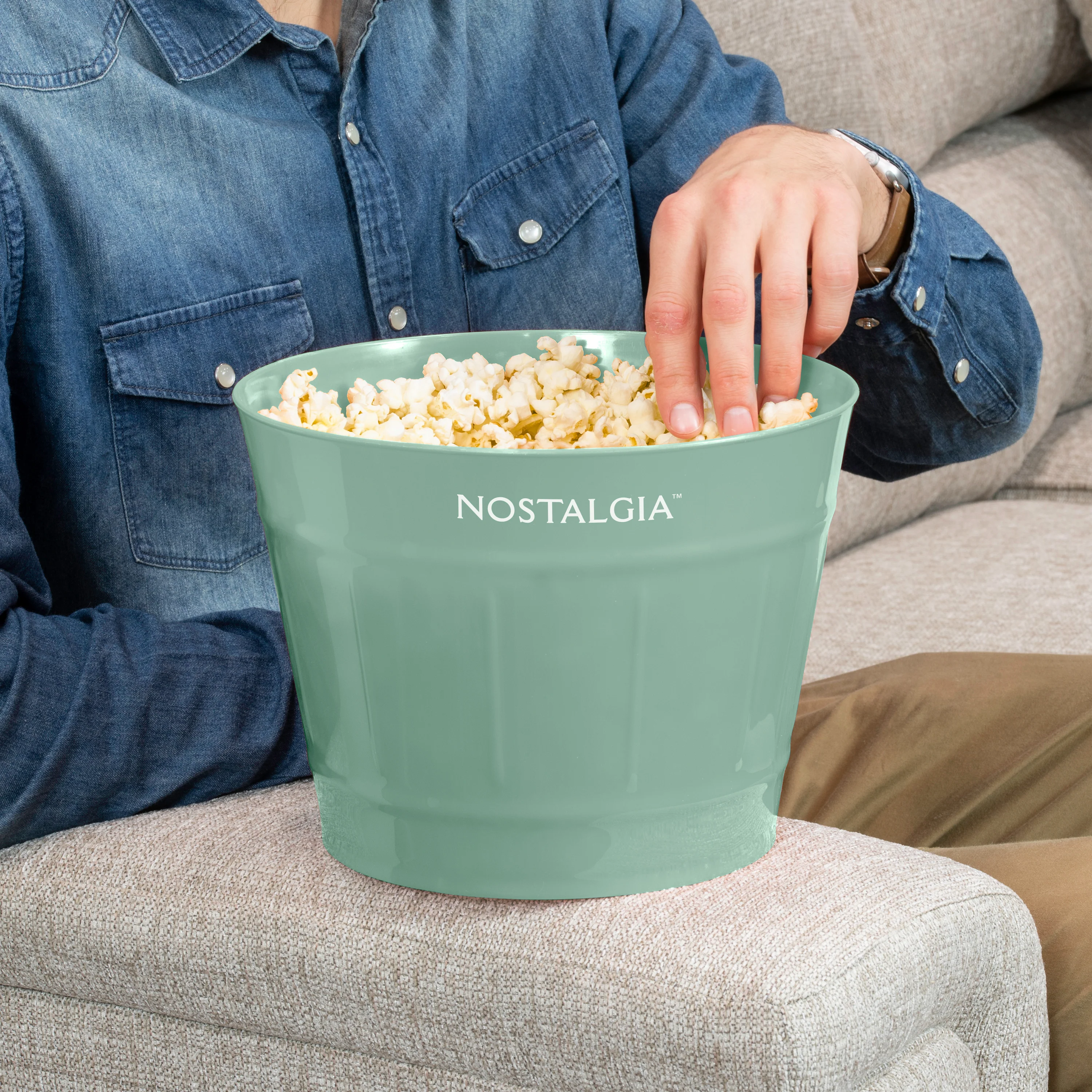 Hot Air Popcorn Maker and Bucket - Inhomebuy