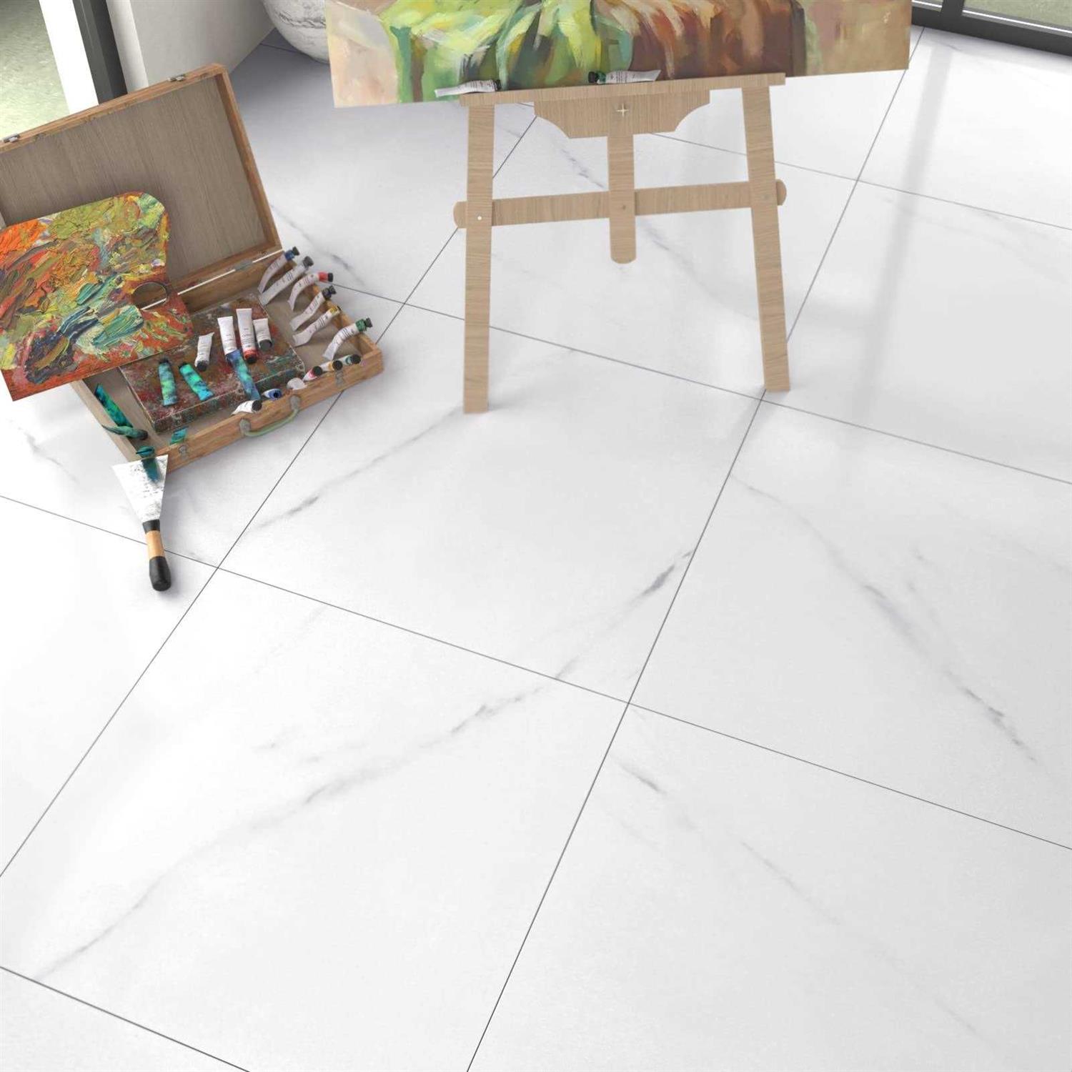 Westick Floor Tiles Peel and Stick Waterproof Marble Floor Vinyl Tiles Peel and Stick Floor Tile Bathroom Self Adhesive Floor Tiles - Inhomebuy