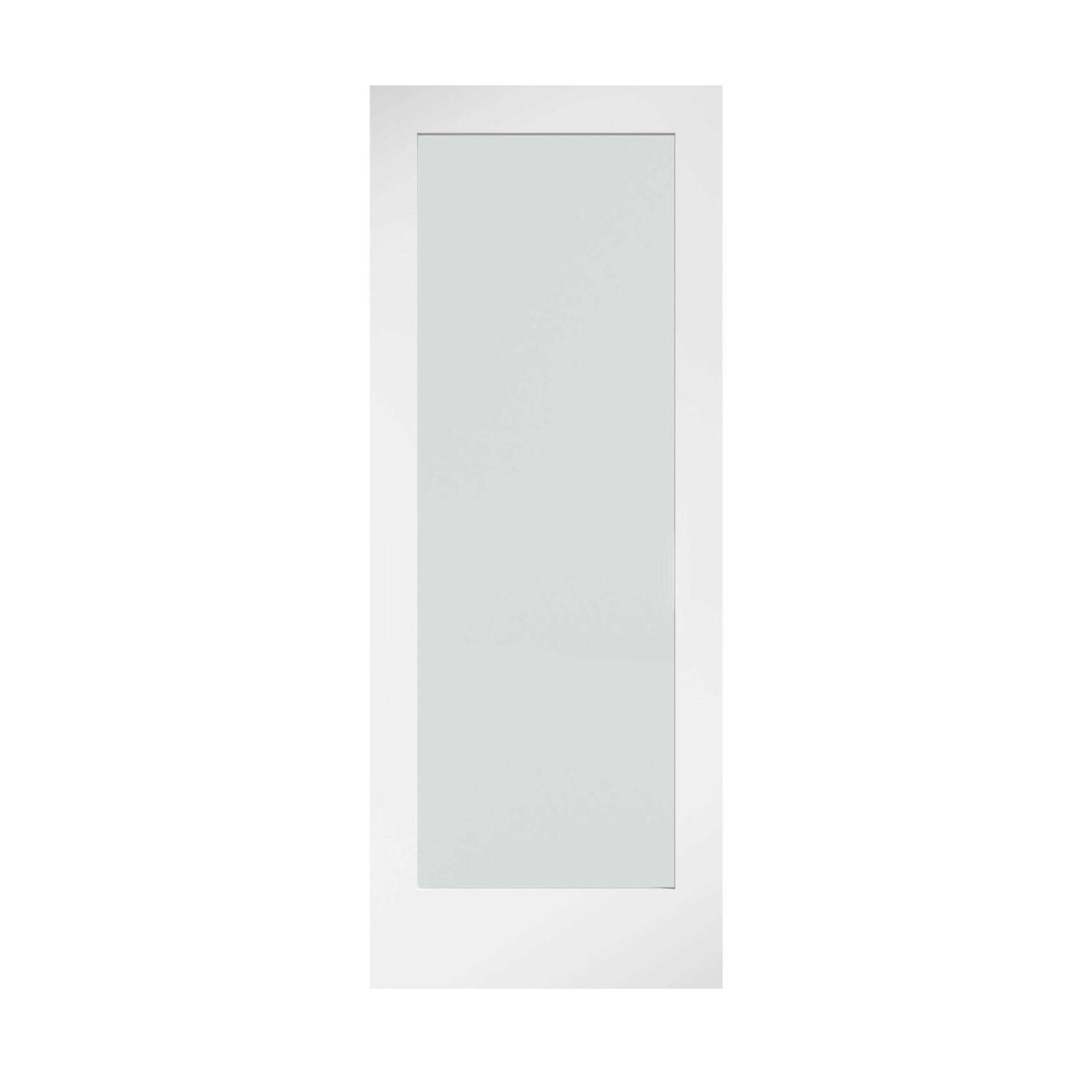 eightdoors 80 in. x 1-3/8 in. 1-Lite Solid Core Clear Glass Shaker - Inhomebuy