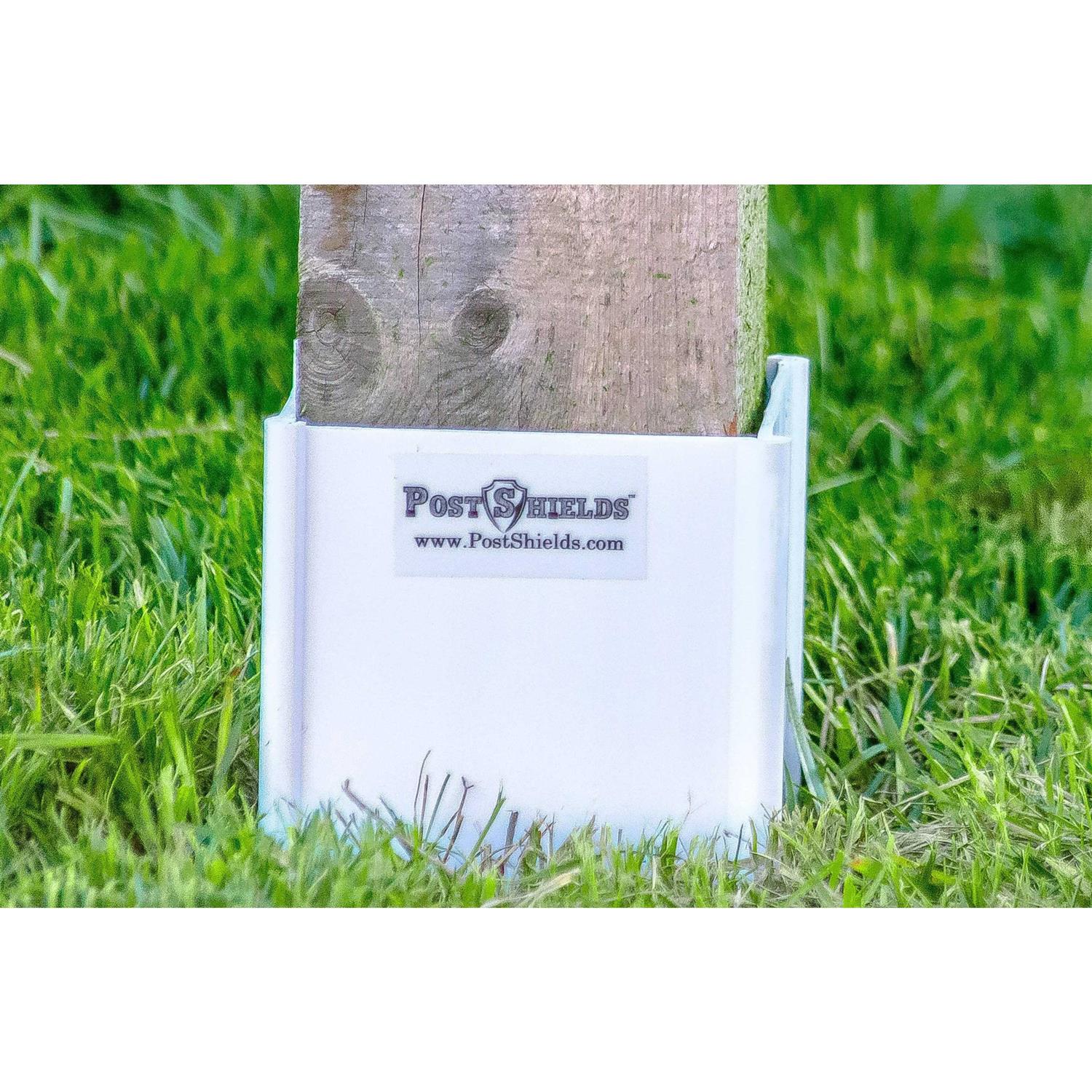 Post Shields 6 in. H x 4 in. W x 4 in. L Plastic Fence Post Protection - Inhomebuy