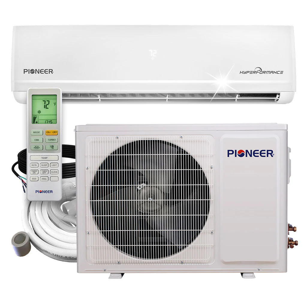 Pioneer Hyperformance 12K BTU Ductless Mini Split Hyper Heat Pump Complete System, Energy Star, WYF012GHFI25RH - Inhomebuy