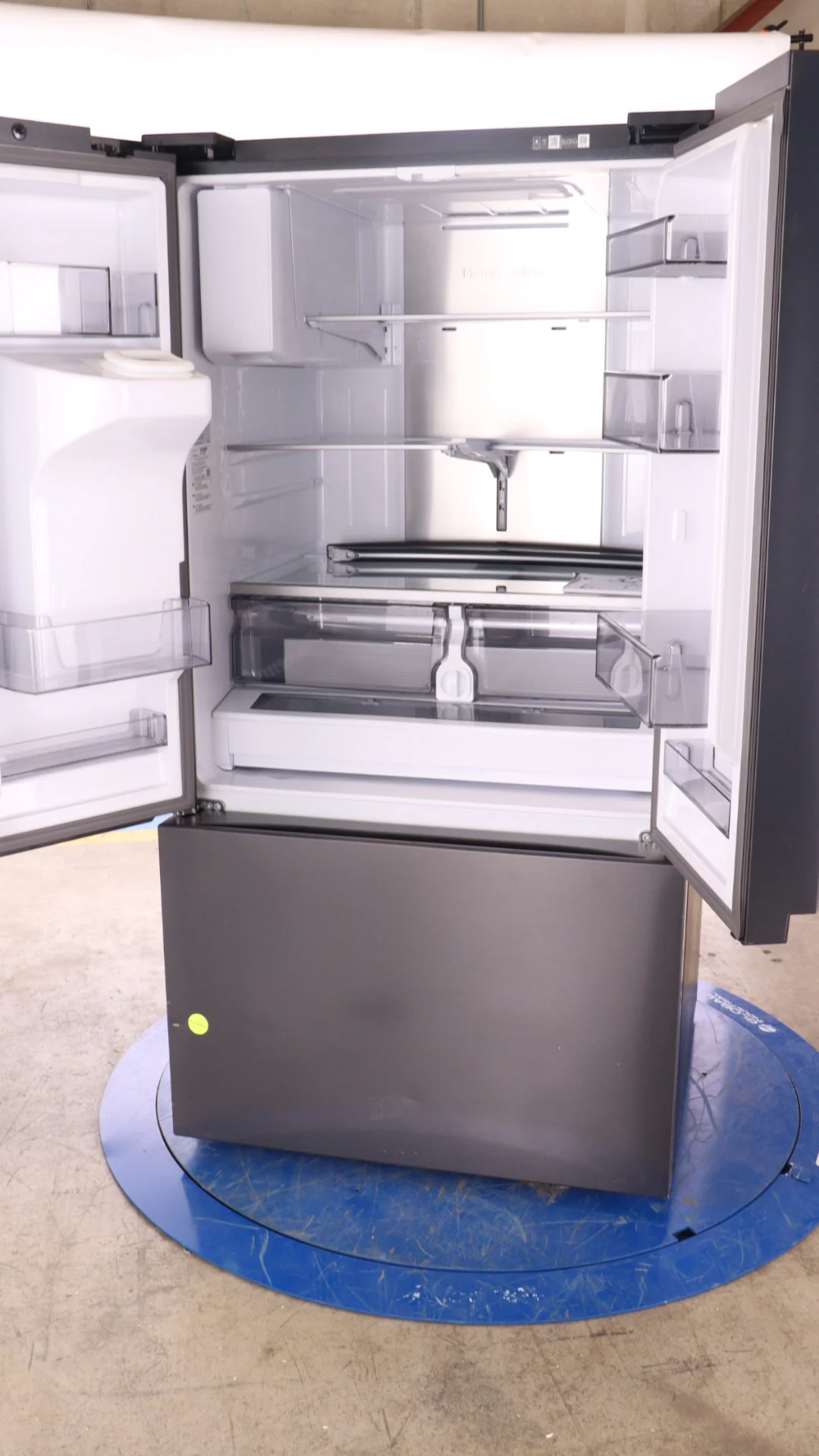 SAMSUNG 36 IN. 30.5 CU. FT. MATTE BLACK STEEL 3 DOOR FRENCH DOOR REFRIGERATOR WITH DUAL AUTO ICE MAK - Inhomebuy