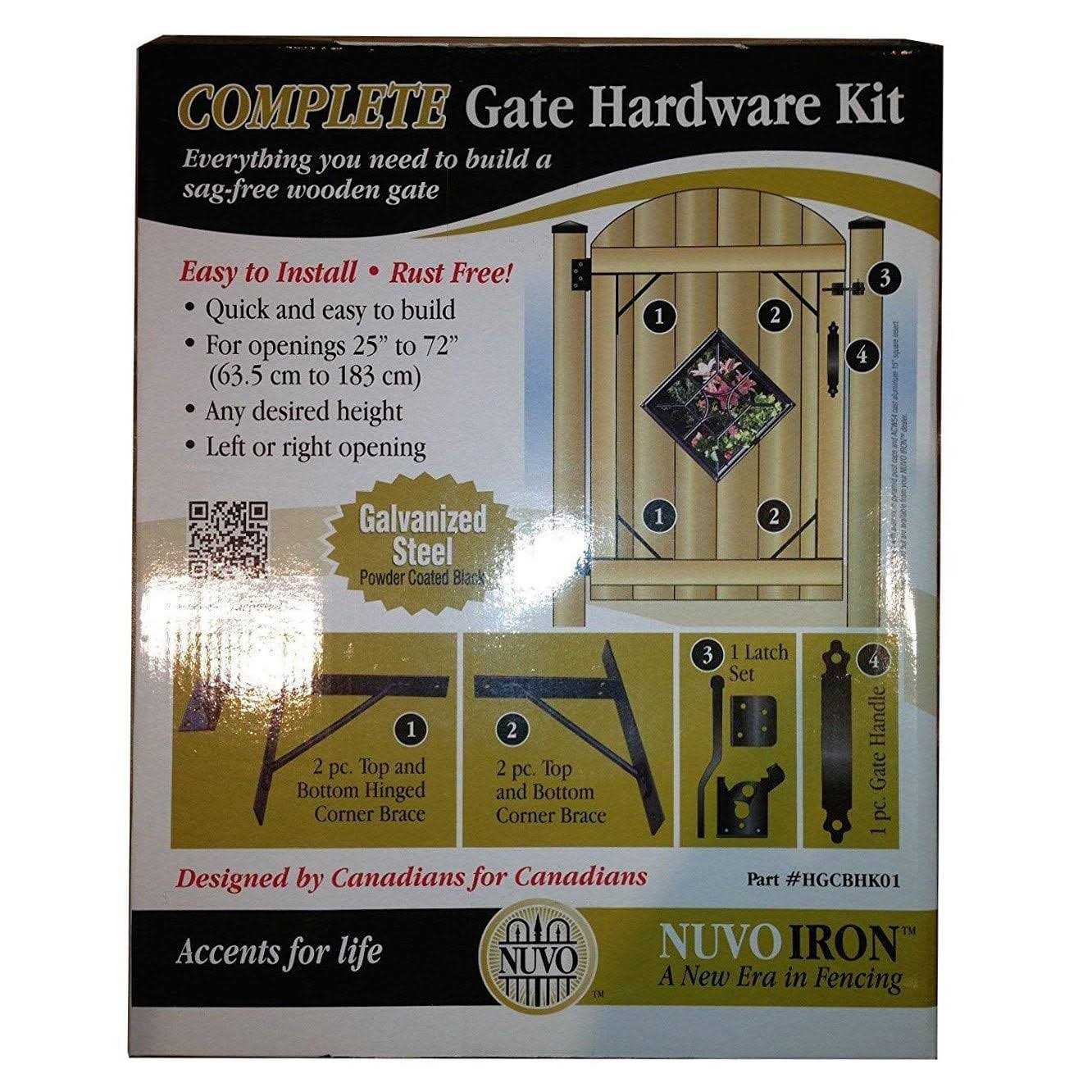 Nuvo Iron GGI0441 45 in. x 68 in. Garnet Gate Door with Arched External Rail for 48 in. Openings - Inhomebuy