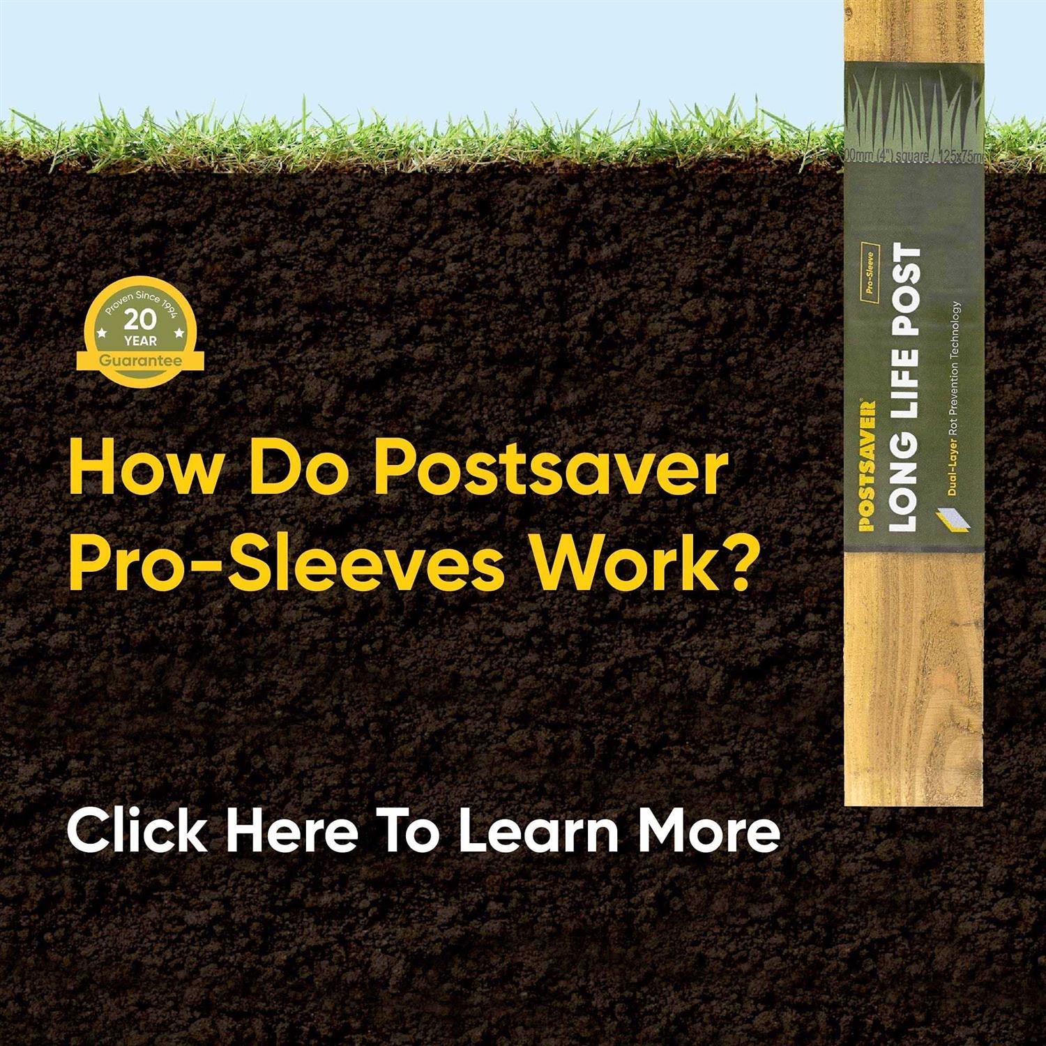 POSTSAVER Rot Protection Sleeve for or Posts Protect Wood Posts from Ground-Line Rot - Inhomebuy