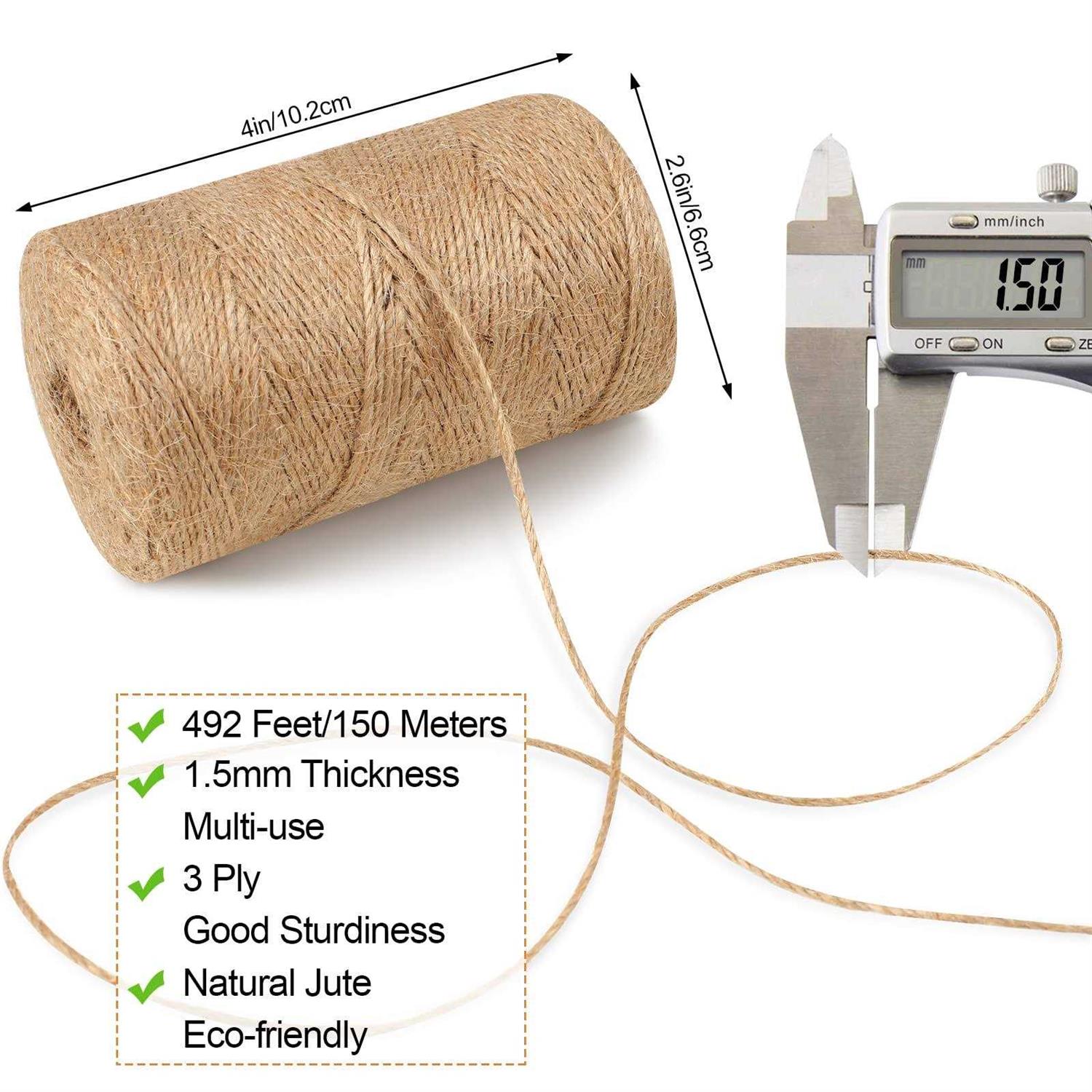 Natural Jute Twine Twine String 3ply Thin Ribbon Hemp Twine - Inhomebuy