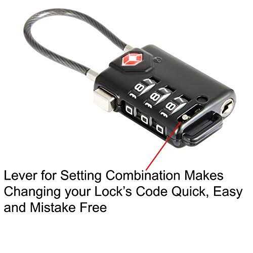 Forge Red 4 Pack TSA Approved Luggage Locks Ultra-Secure Dimple Key Travel Locks with Zinc Alloy Body - Inhomebuy