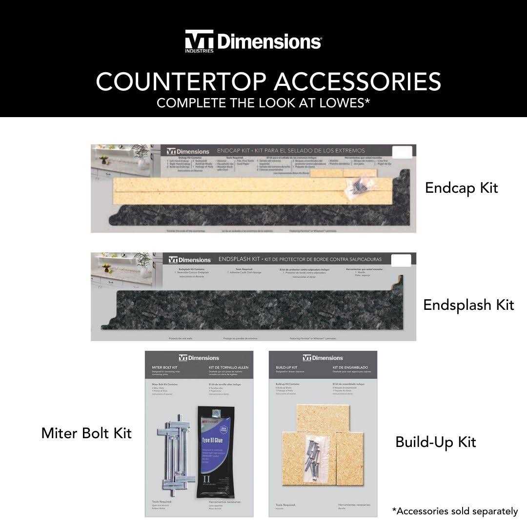 VT Dimensions 7.5-in W x 28-in H x 0.75-in D Formica Square Kitchen Countertop End Cap 016149179996696-42 - Inhomebuy