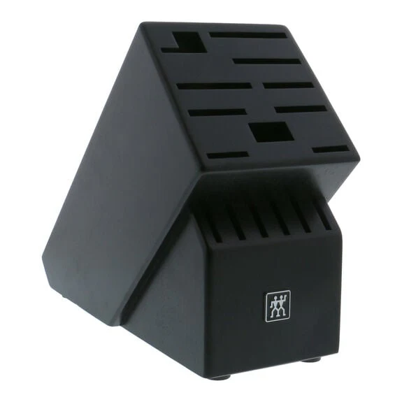 ZWILLING TWIN 16 Slot Knife Block in Black Rubberwood, Storage Series - Inhomebuy